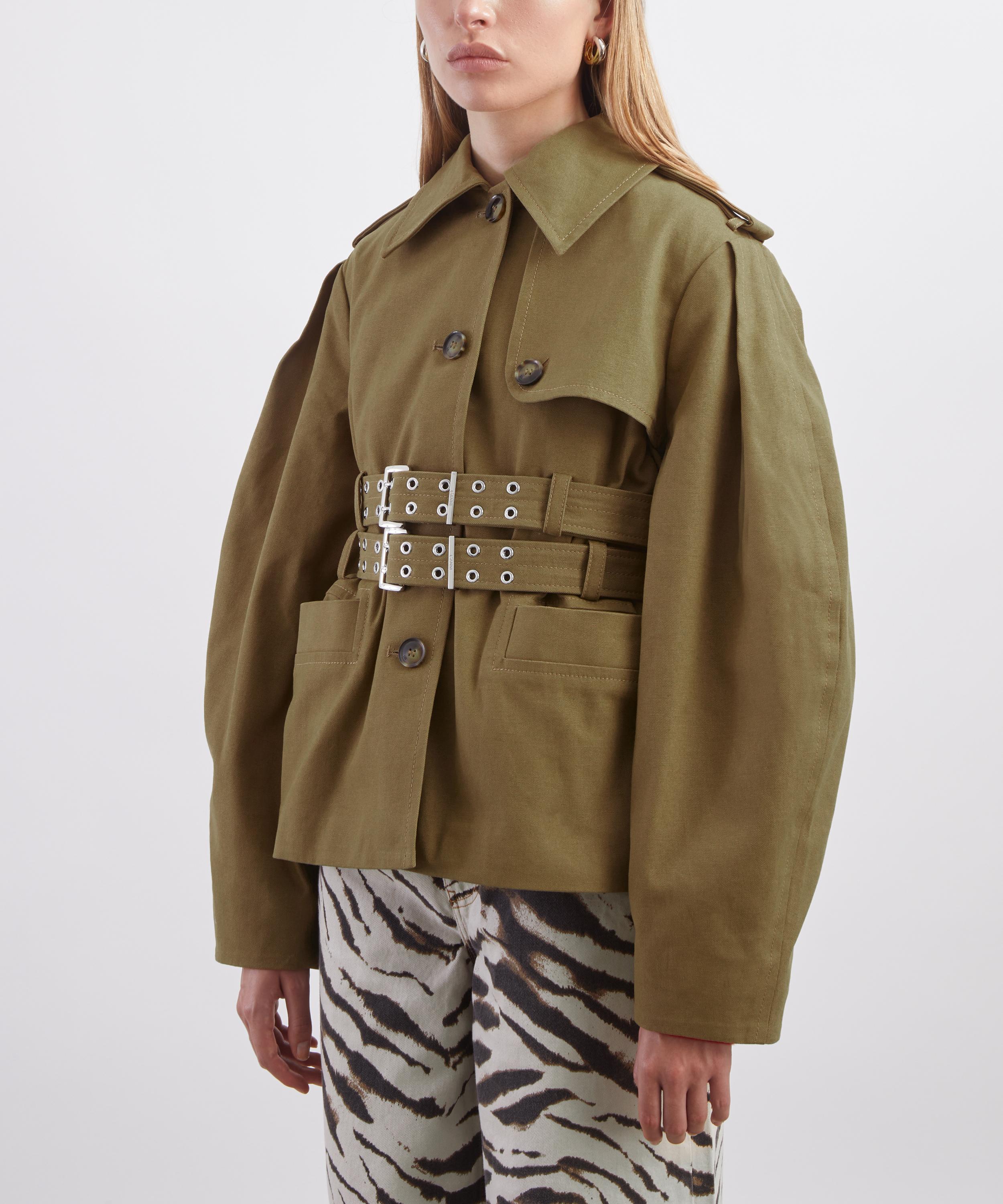 Ganni - Belted Workwear Peplum Jacket image number 2
