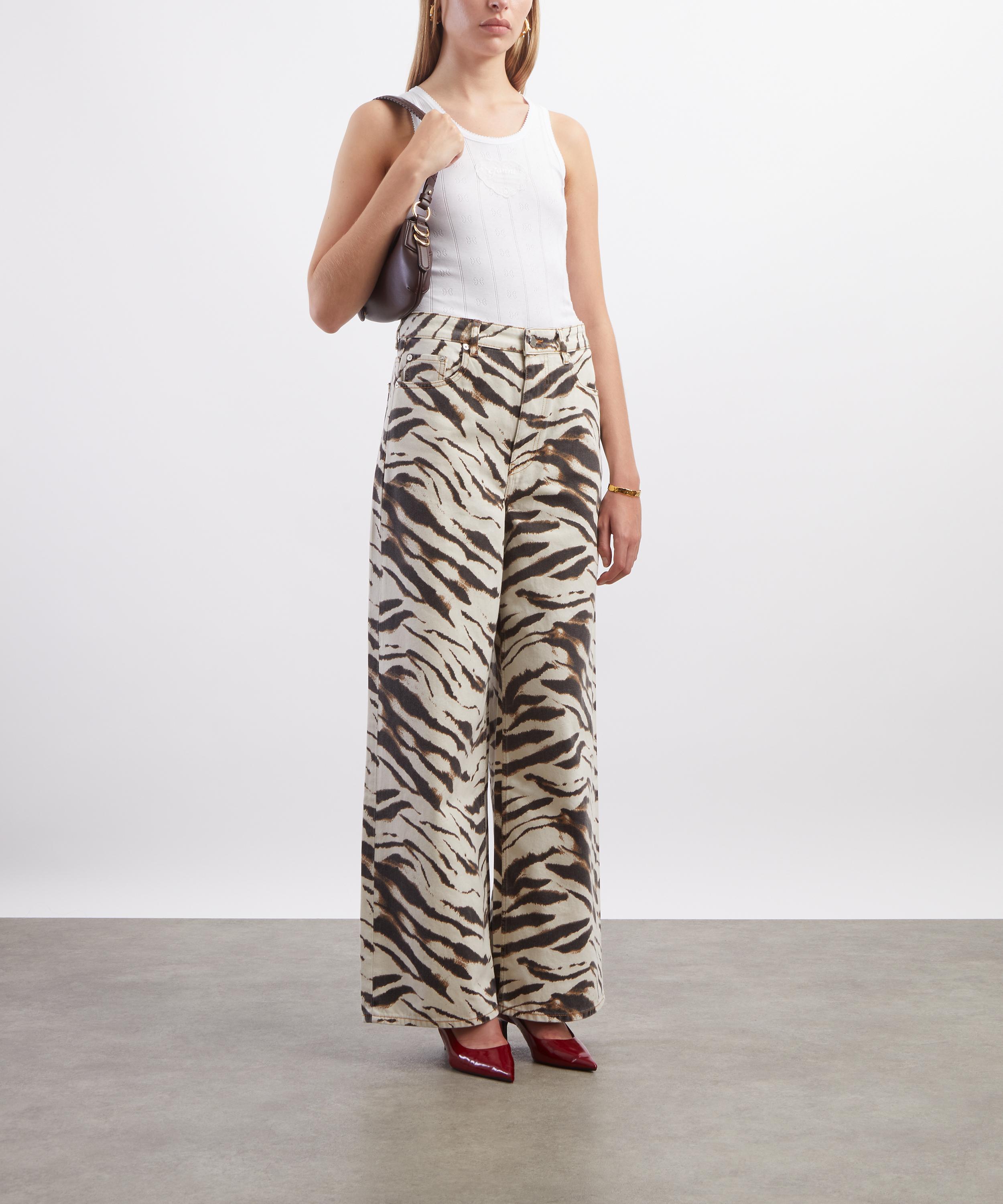Ganni - Printed Lari Straight-Leg Jeans image number 1
