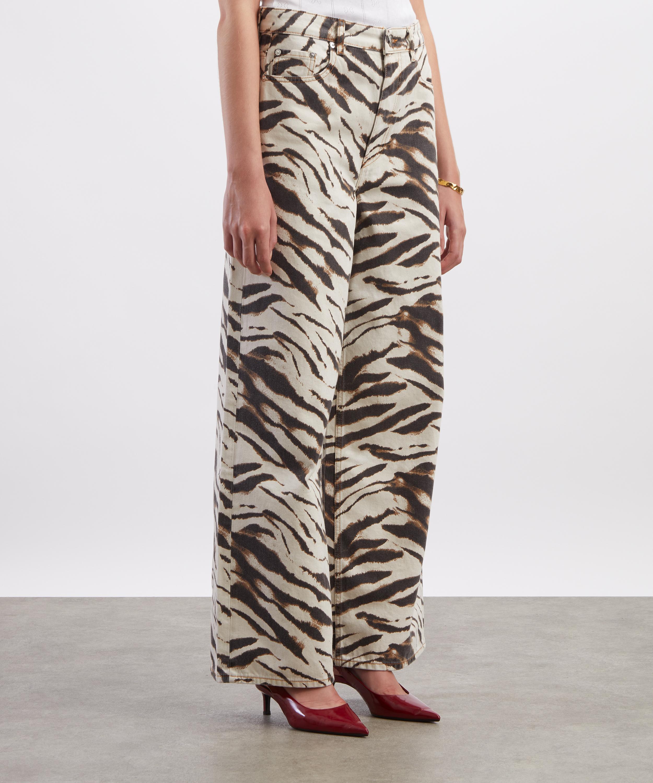 Ganni - Printed Lari Straight-Leg Jeans image number 2