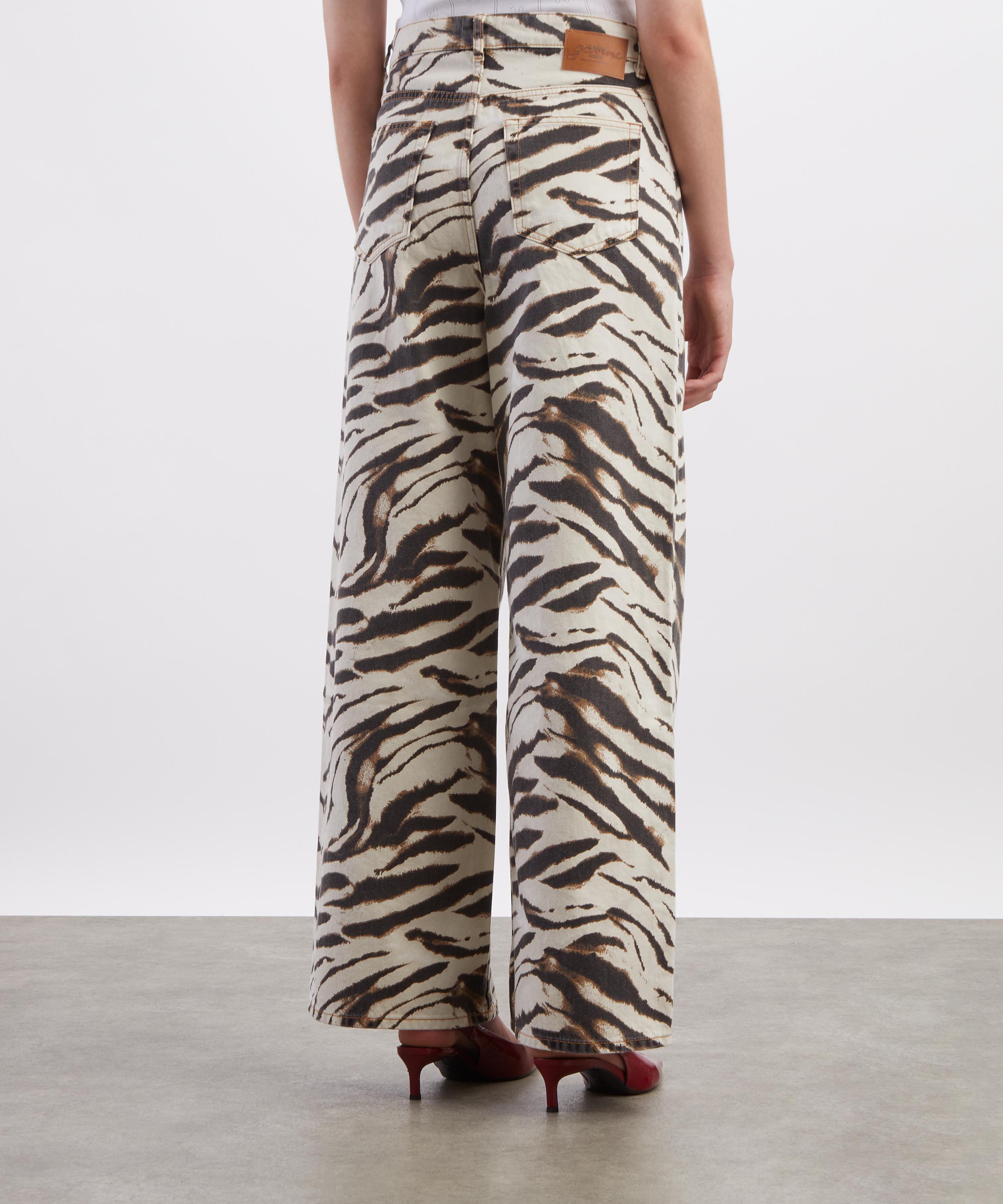 Ganni - Printed Lari Straight-Leg Jeans image number 3