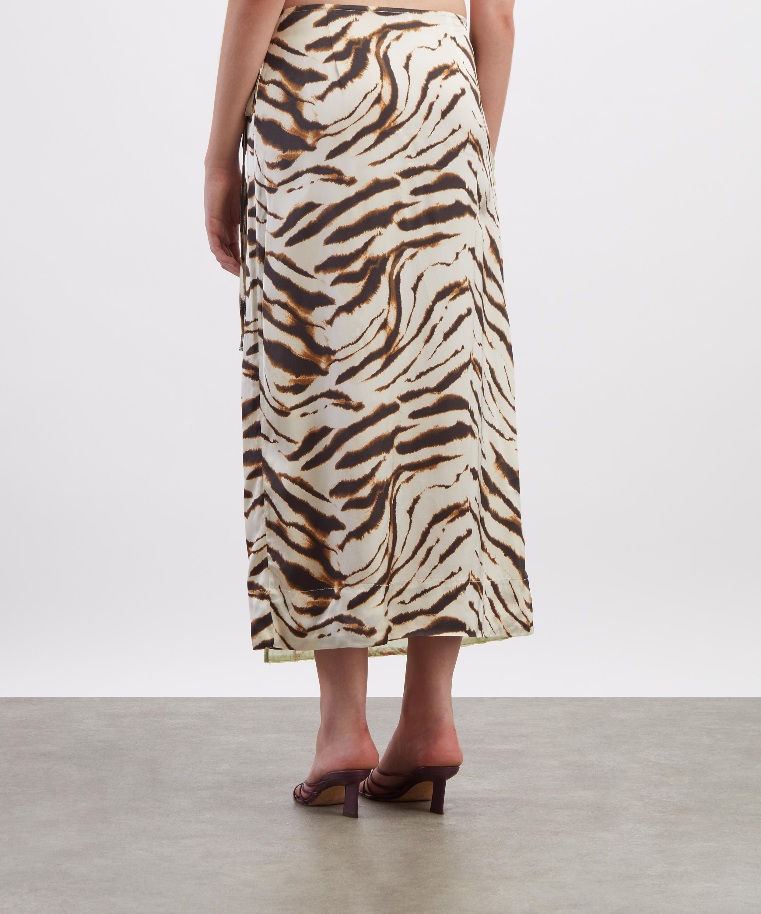 Ganni - Shibori Printed Satin Skirt image number 3