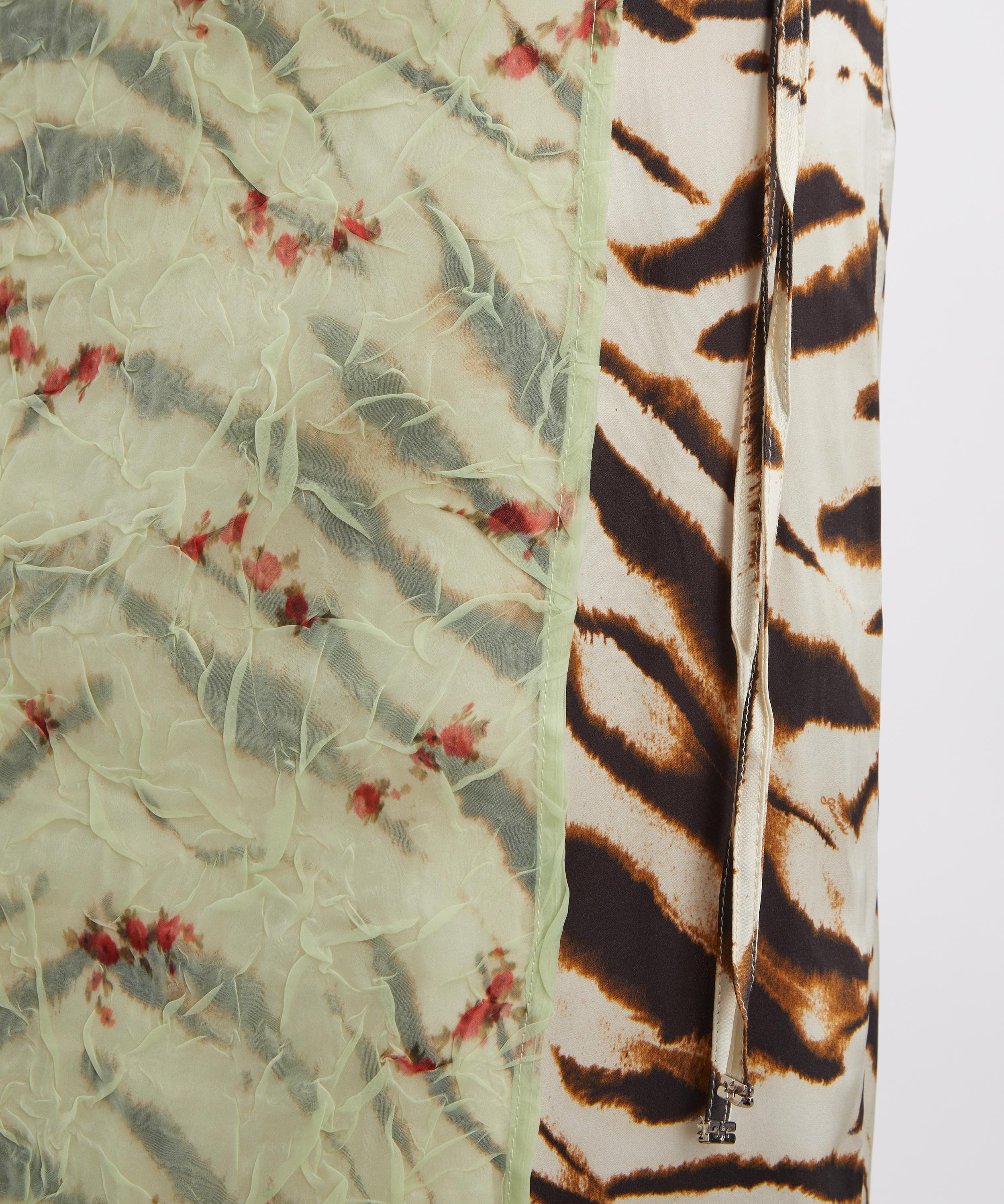 Ganni - Shibori Printed Satin Skirt image number 4