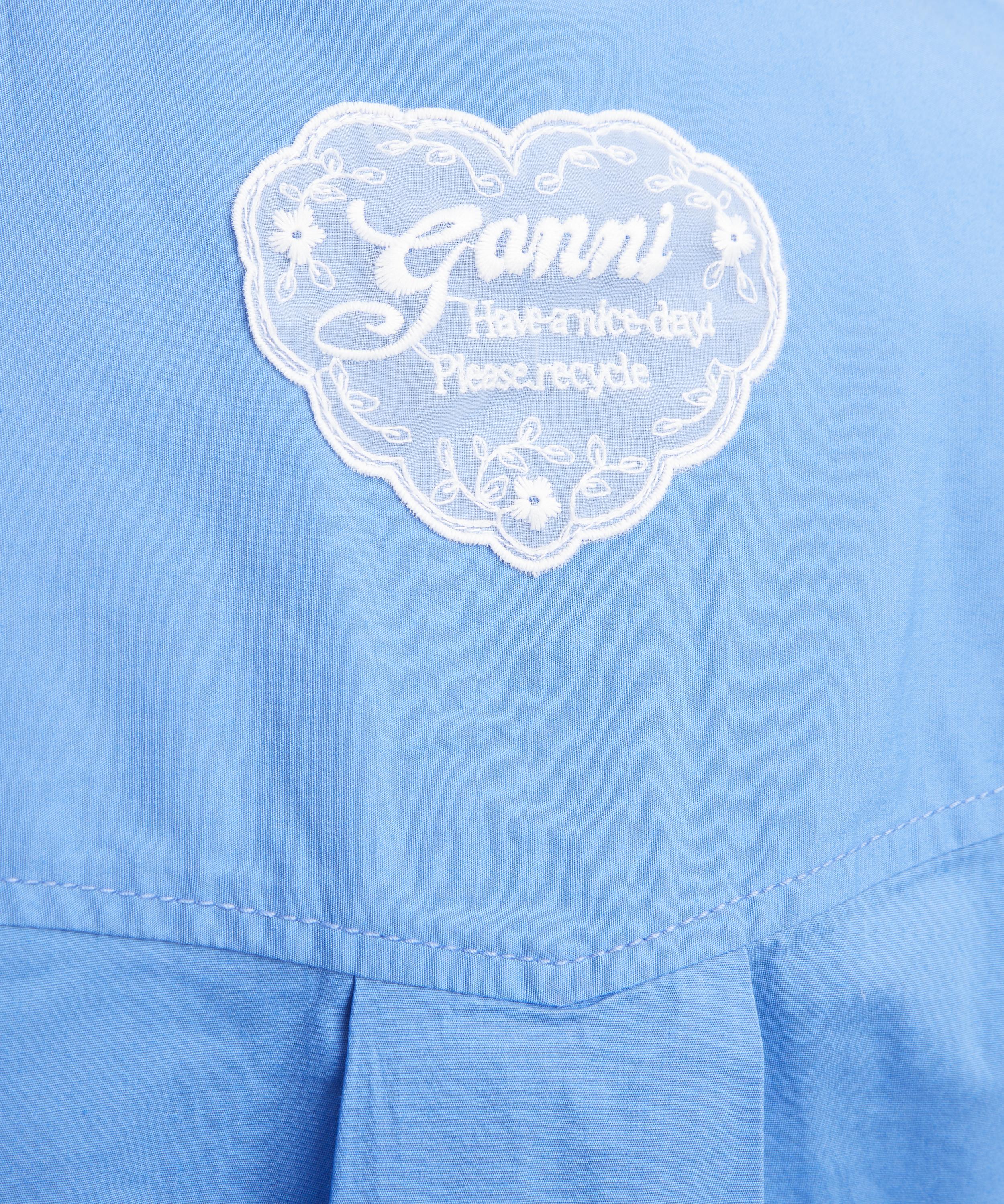 Ganni - Cropped Cotton Bowling Shirt image number 4