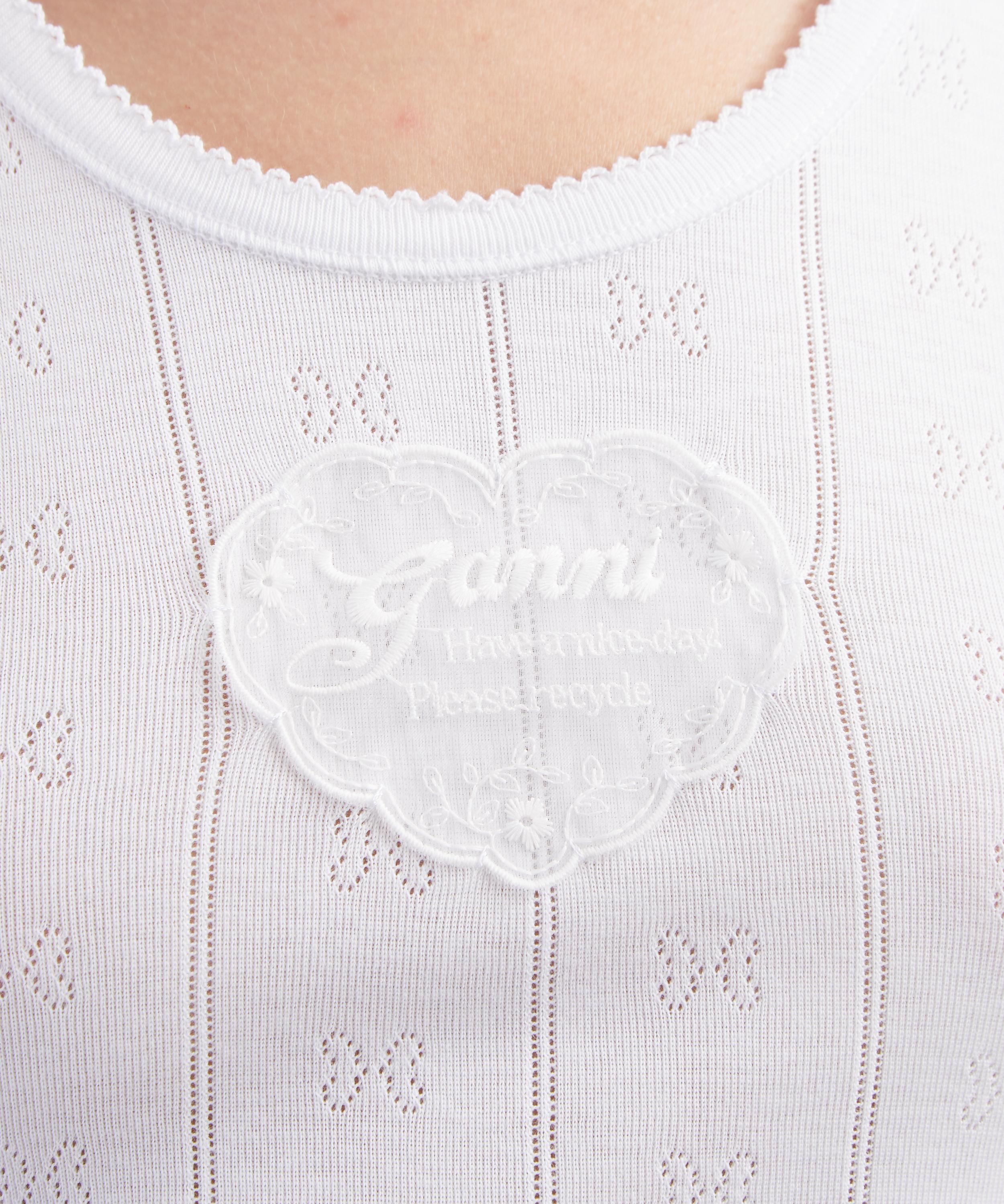 Ganni - Pointelle Knit Tank Top image number 4