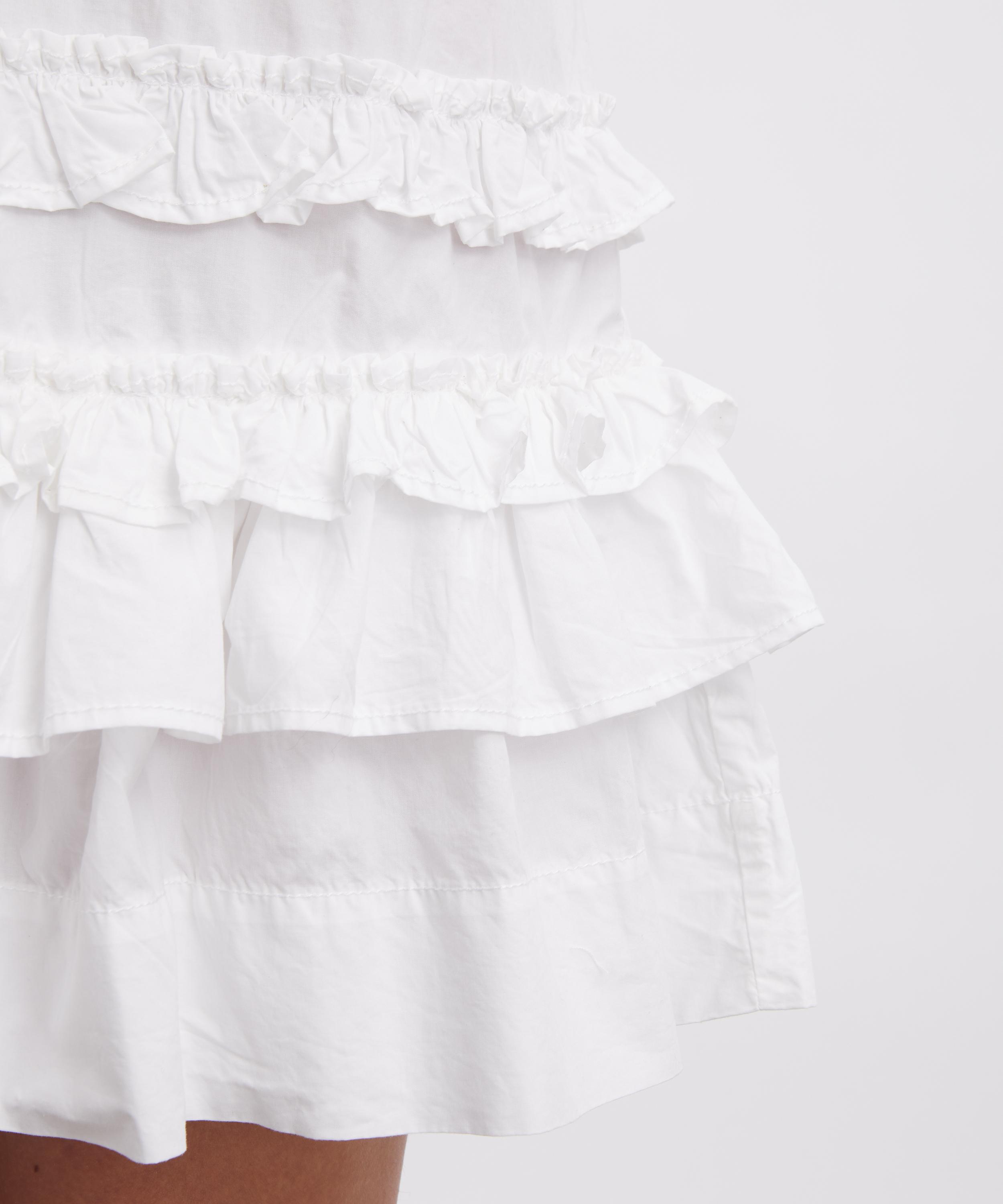 Ganni - U-Neck Cotton Mini Dress image number 4