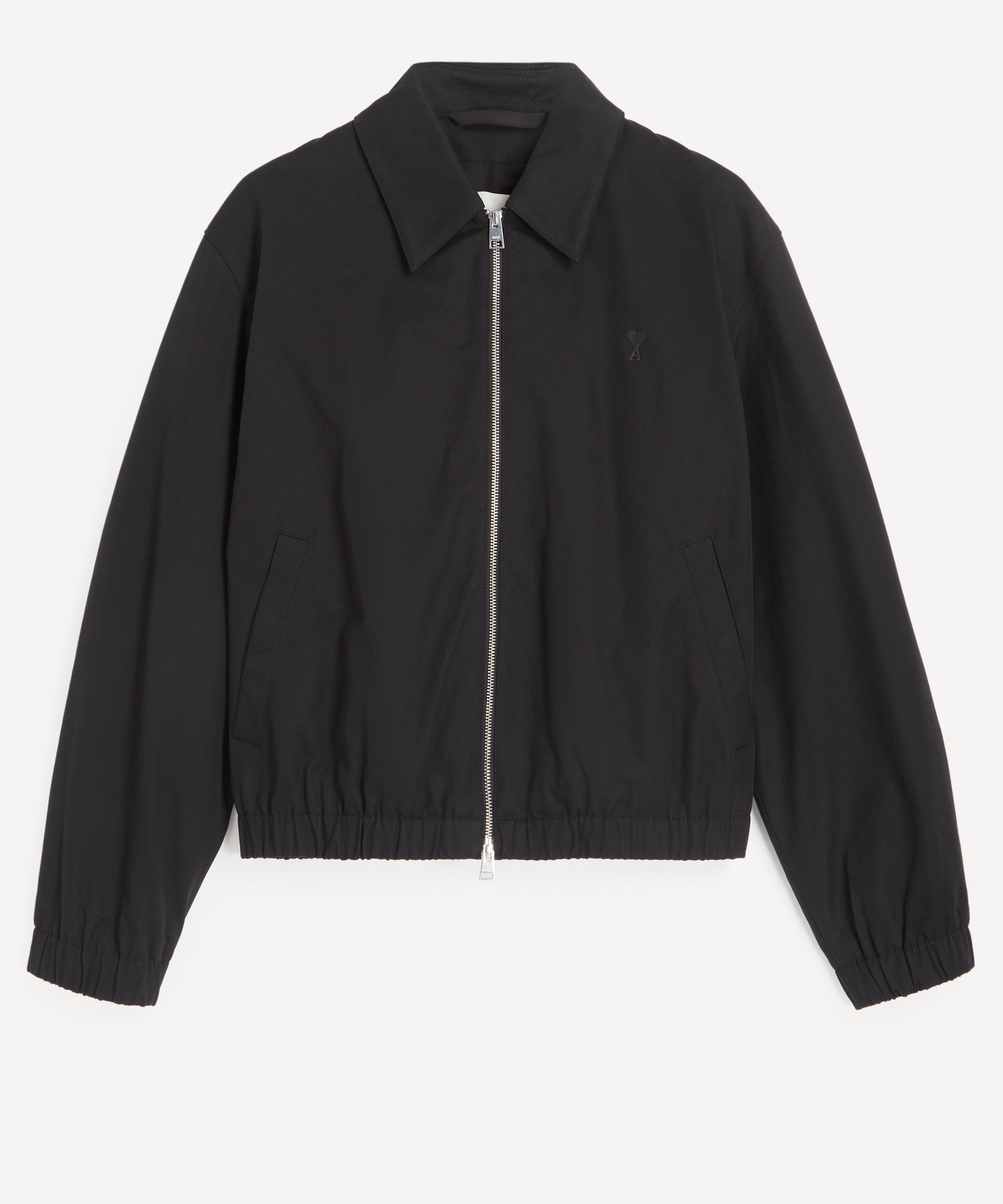 Ami - Black Cotton Gabardine Padded Jacket image number 0