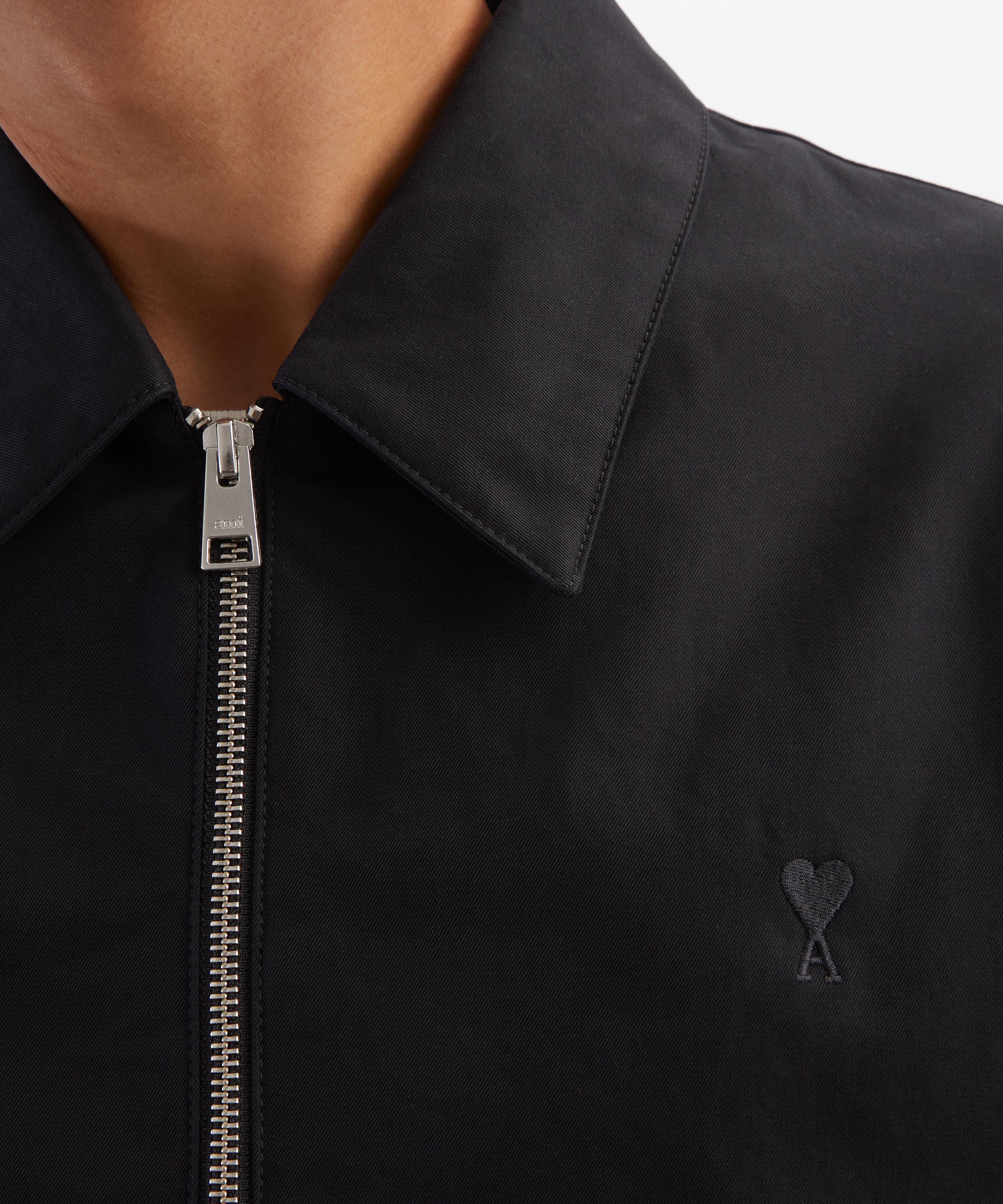 Ami - Black Cotton Gabardine Padded Jacket image number 4