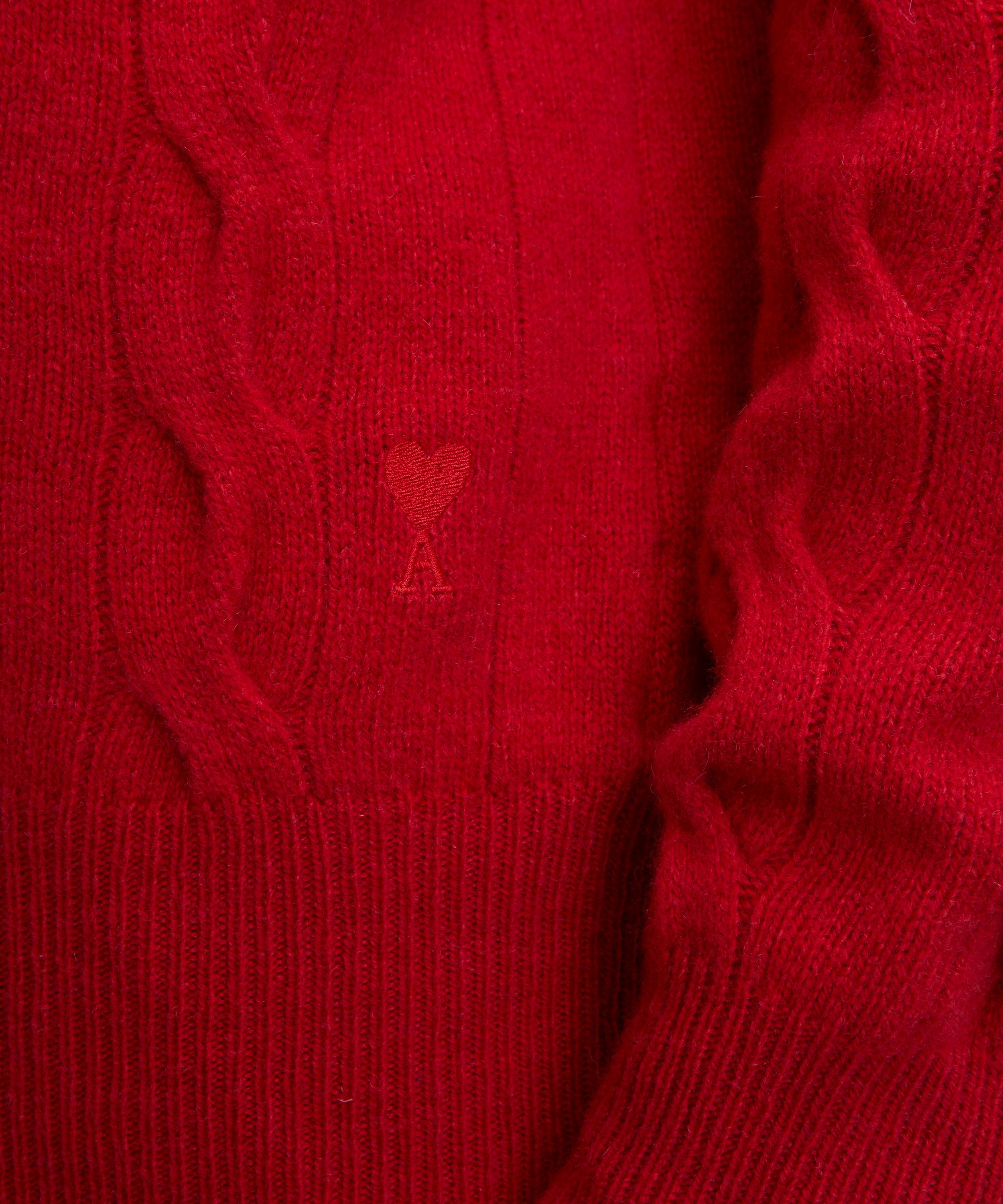 Ami - Tonal Ami de Coeur Cashmere Crewneck Jumper image number 4