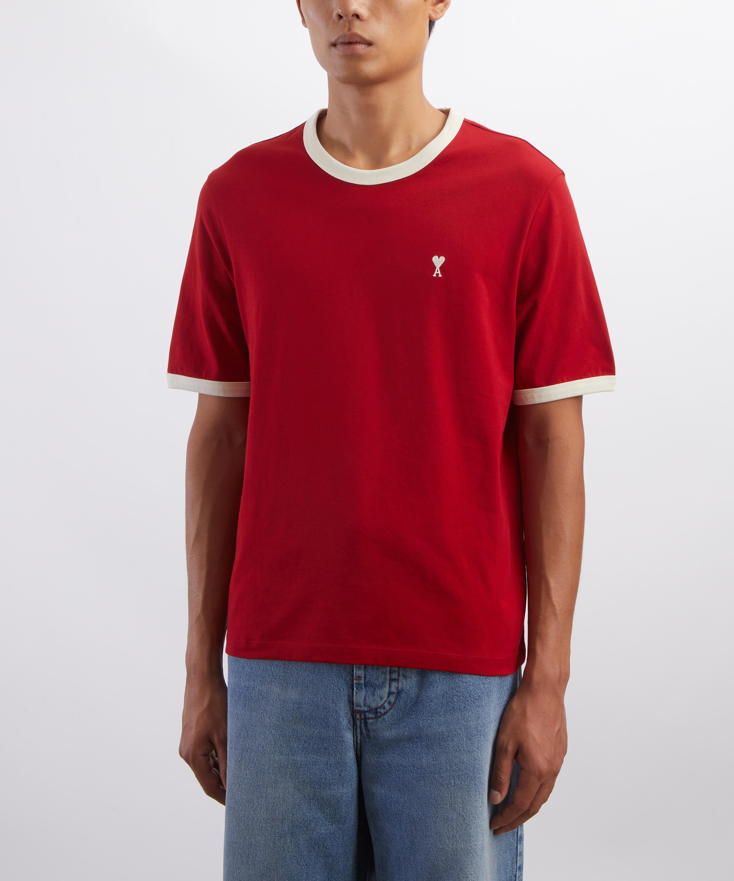 Ami - Red Contrasted Cotton T-Shirt image number 2