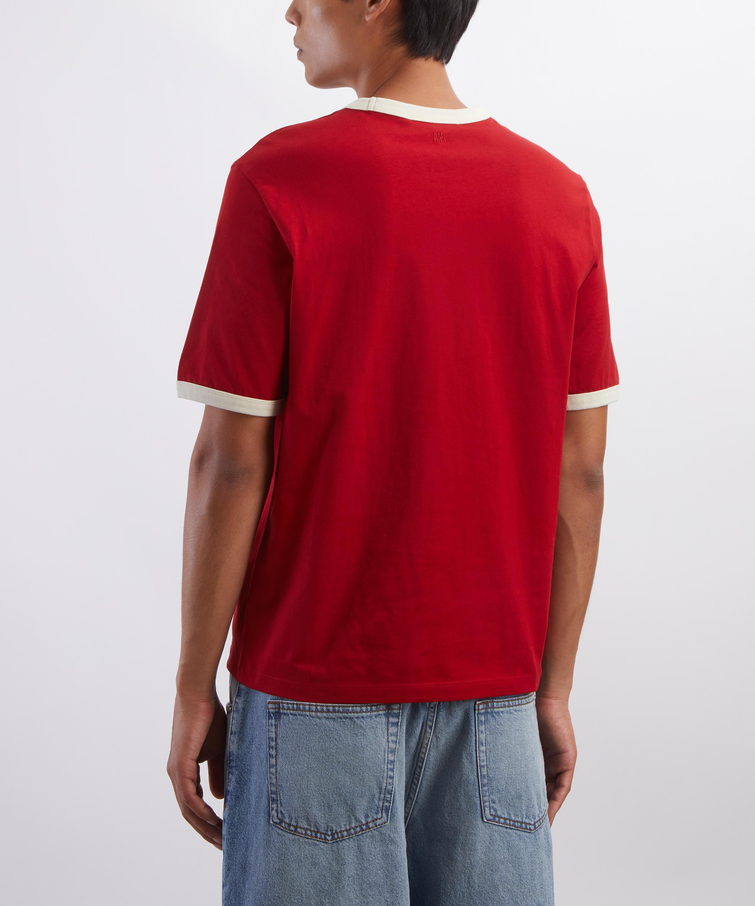 Ami - Red Contrasted Cotton T-Shirt image number 3