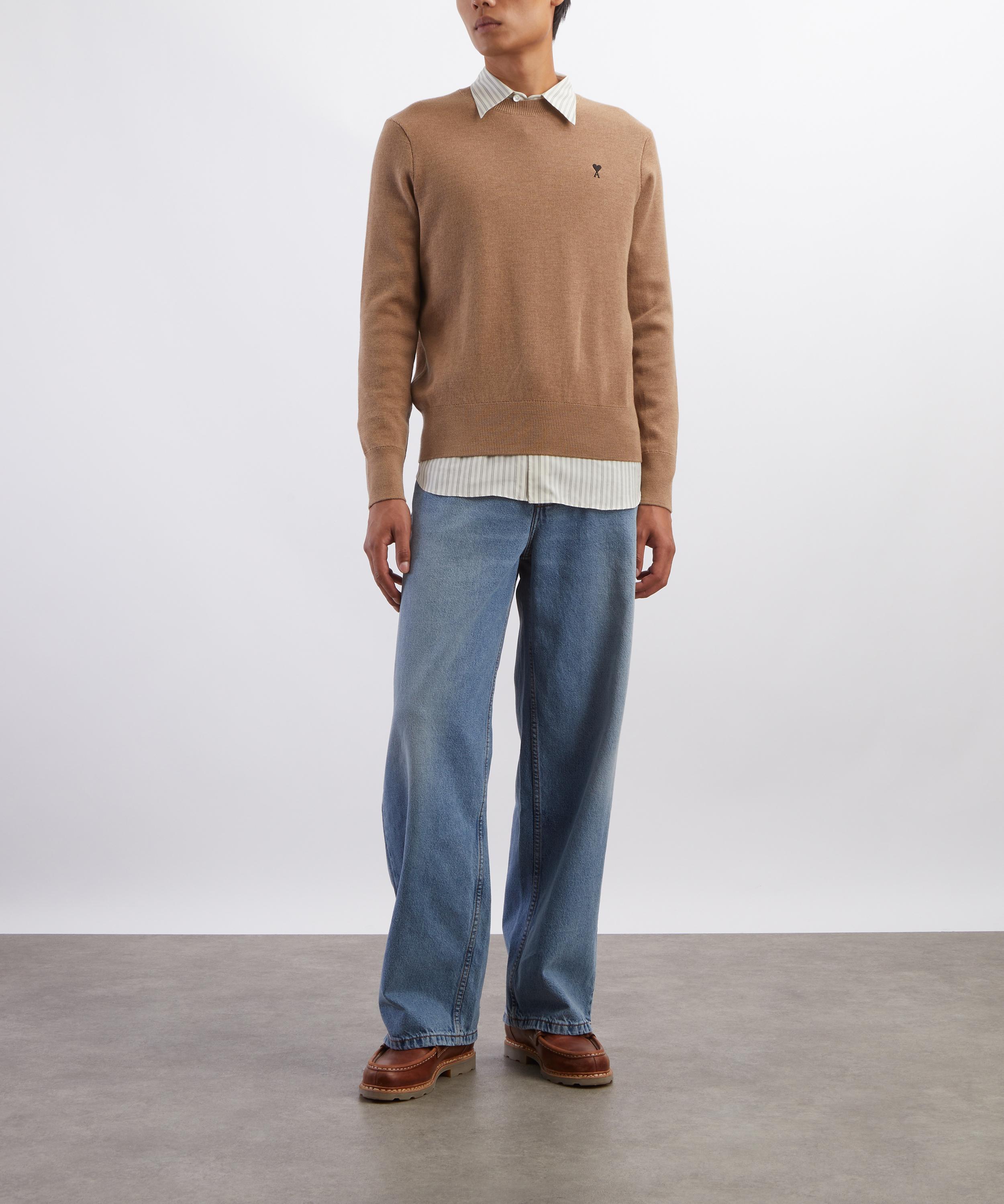 Ami - Used Blue Baggy-Fit Cotton Jeans image number 1
