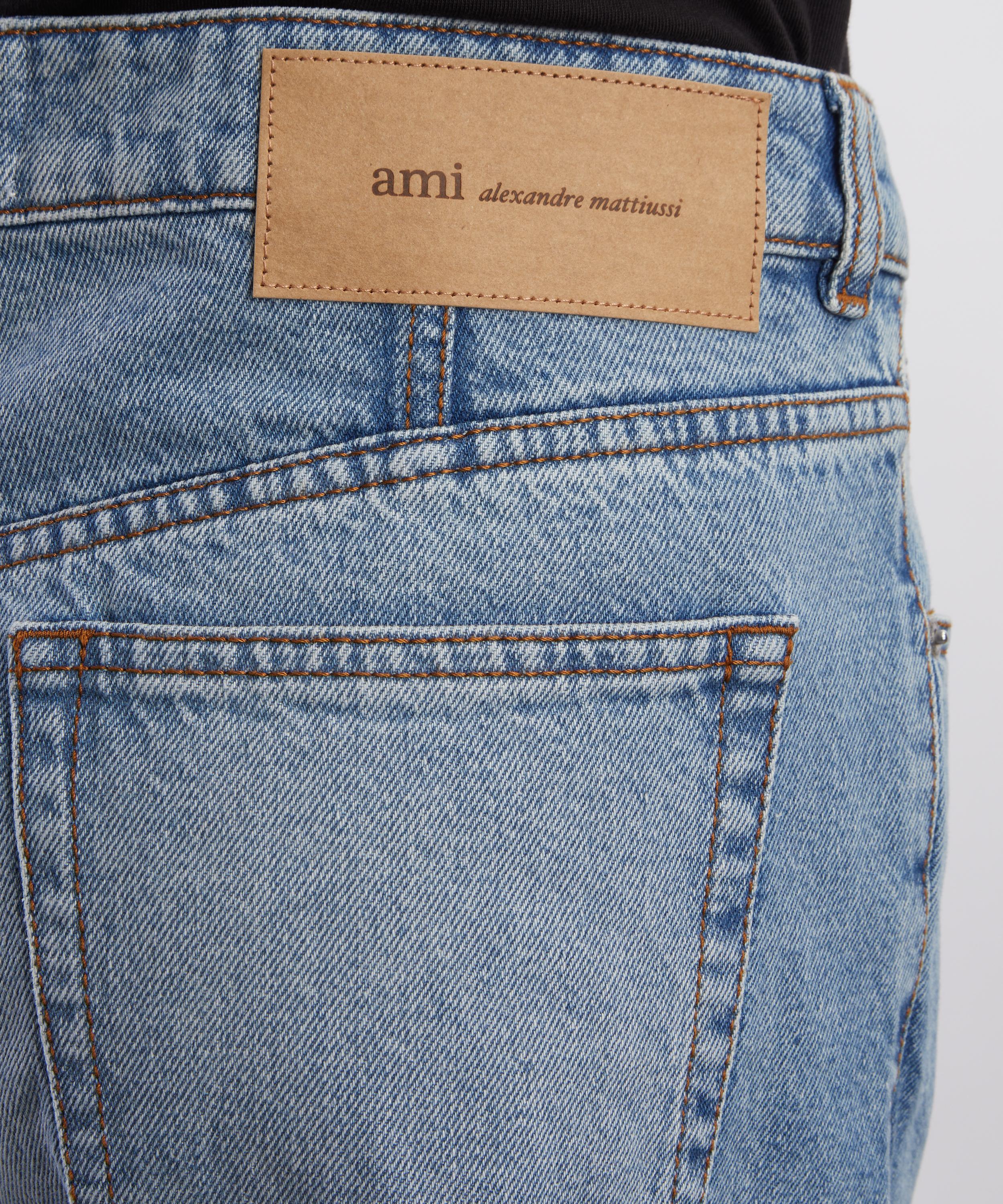 Ami - Used Blue Baggy-Fit Cotton Jeans image number 4