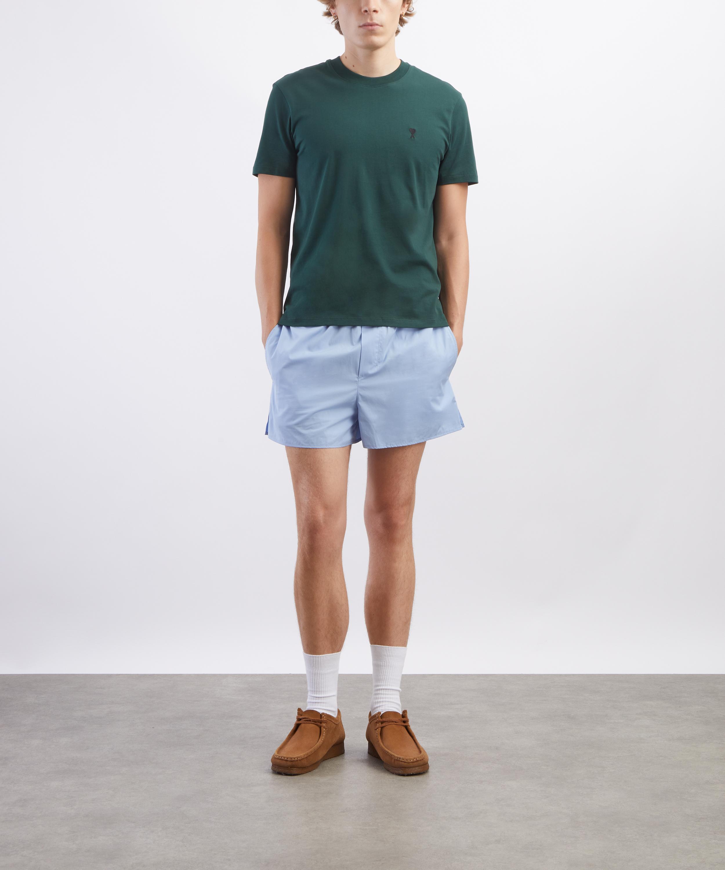 Ami - Blue Elasticated Cotton Shorts image number 1