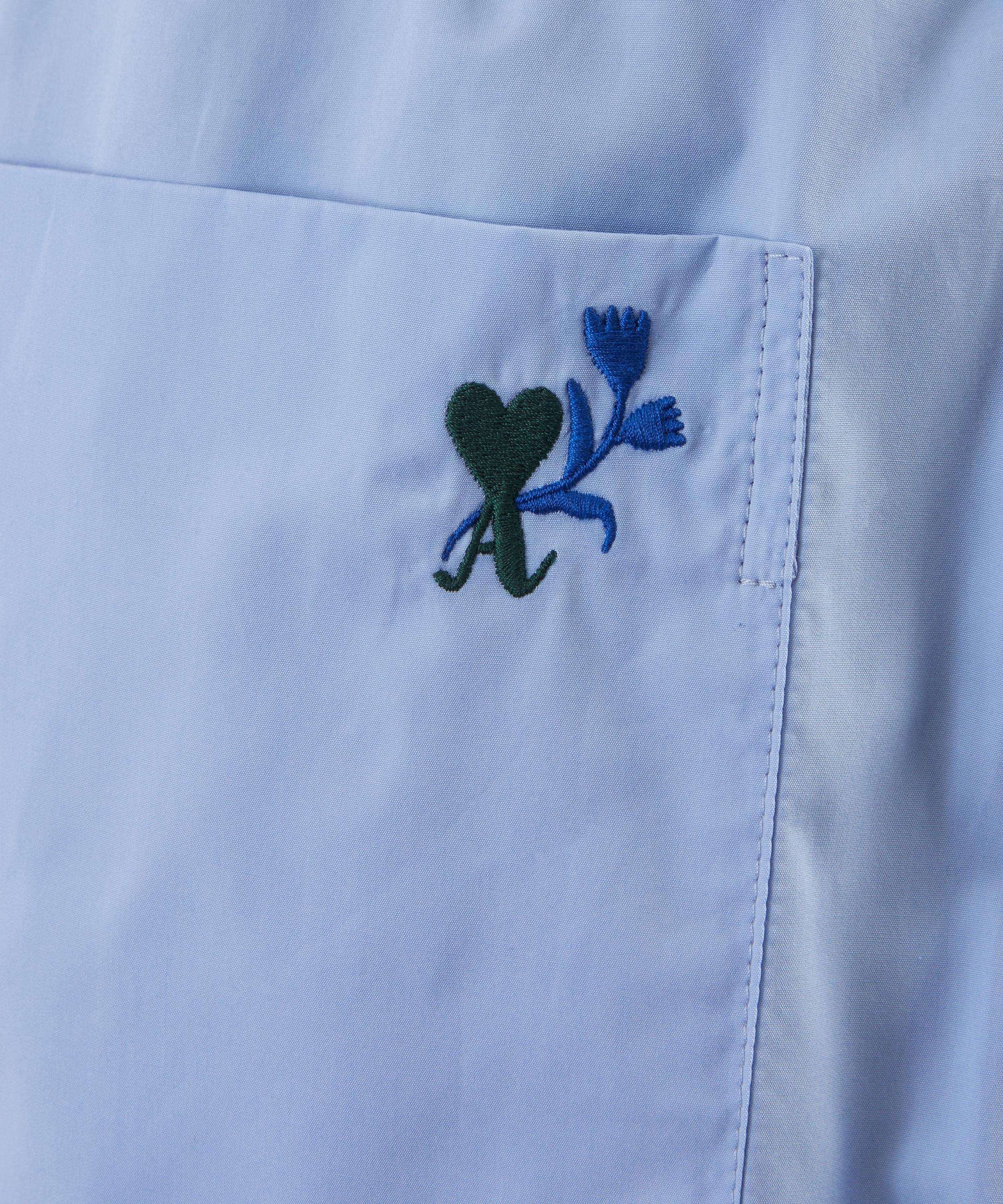 Ami - Blue Elasticated Cotton Shorts image number 4