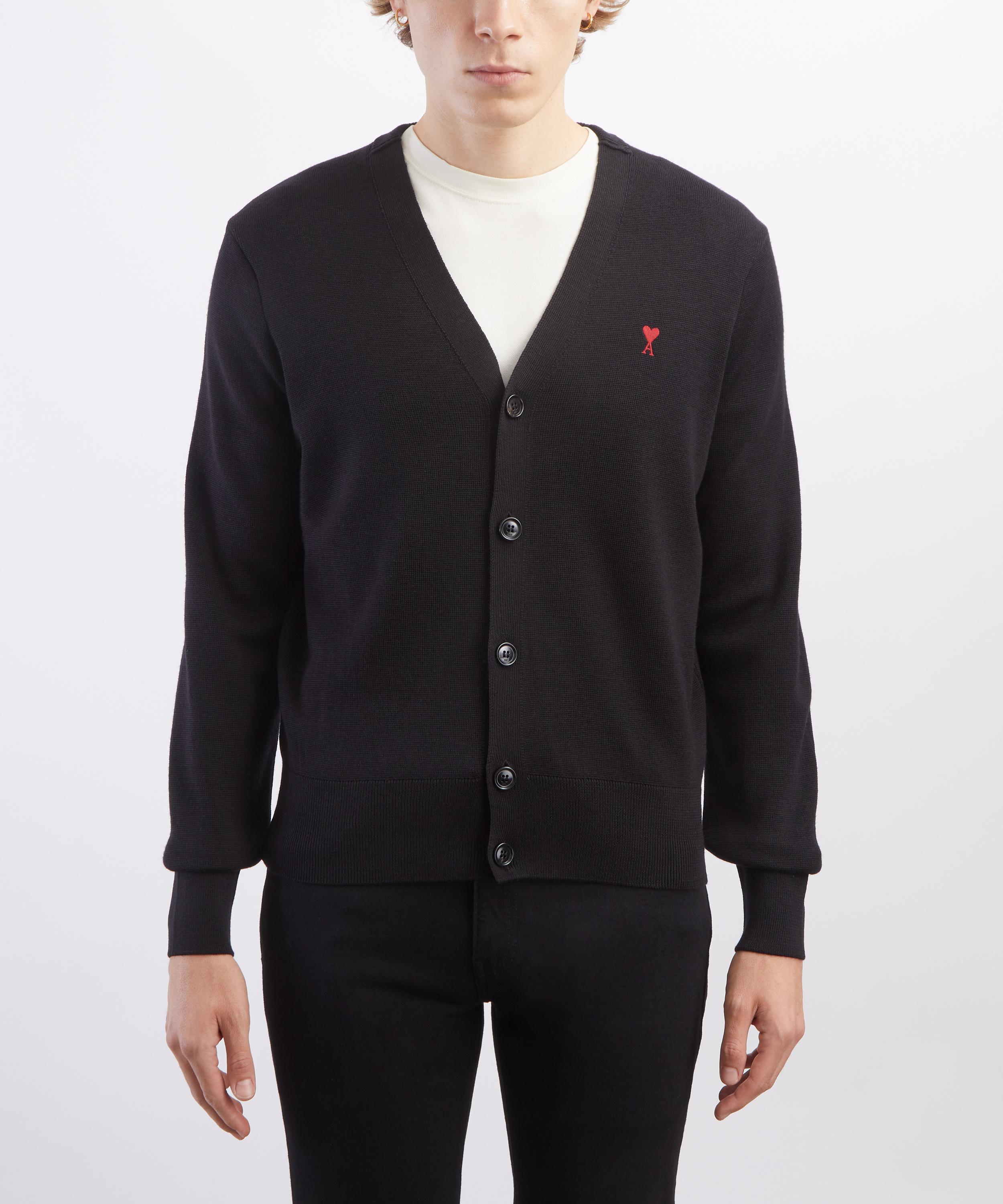 Ami - V-Neck Embroidered Wool Cardigan image number 2