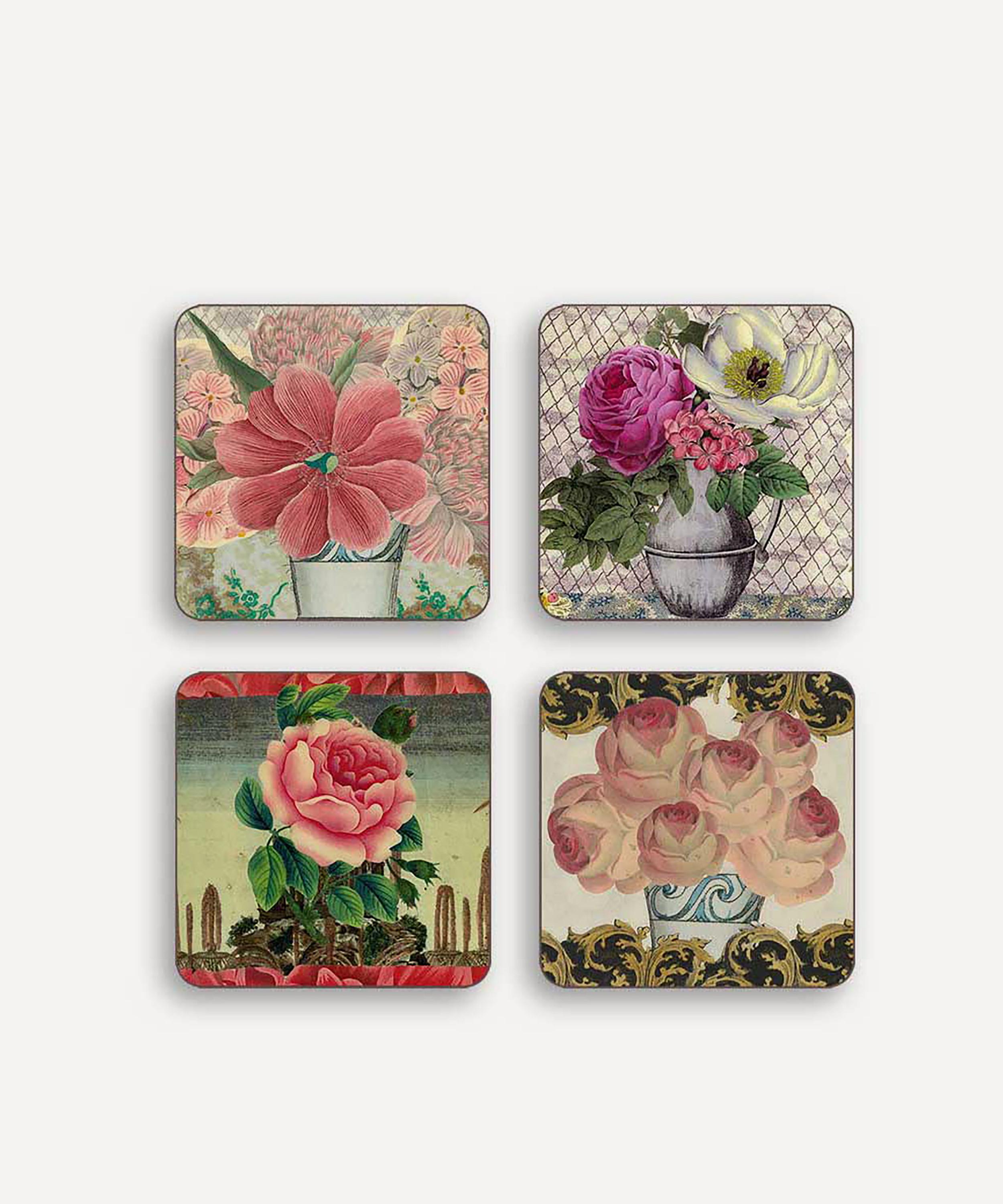 Avenida Home - Vintage Floral Coasters Set of Four