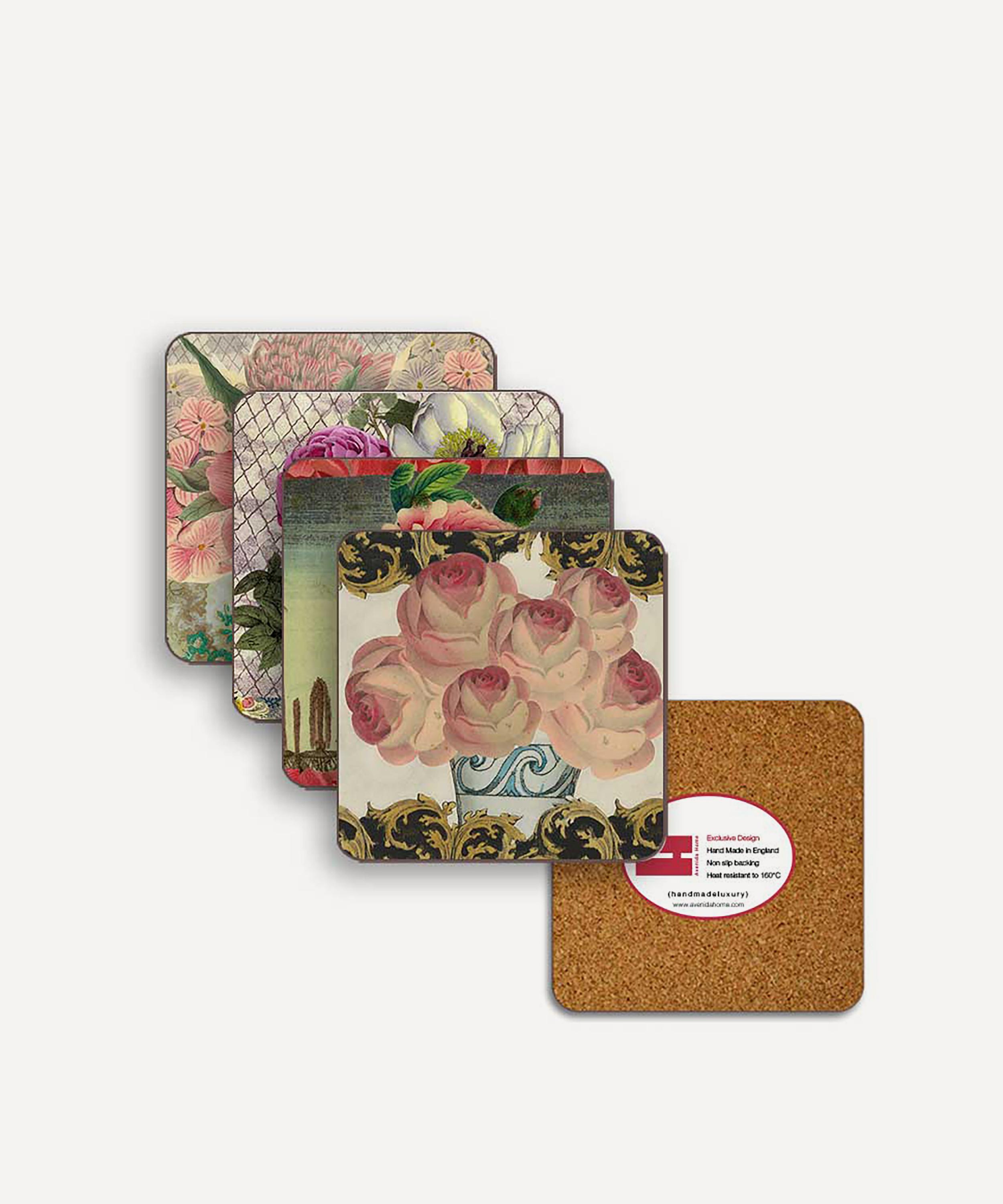 Avenida Home - Vintage Floral Coasters Set of Four image number 1