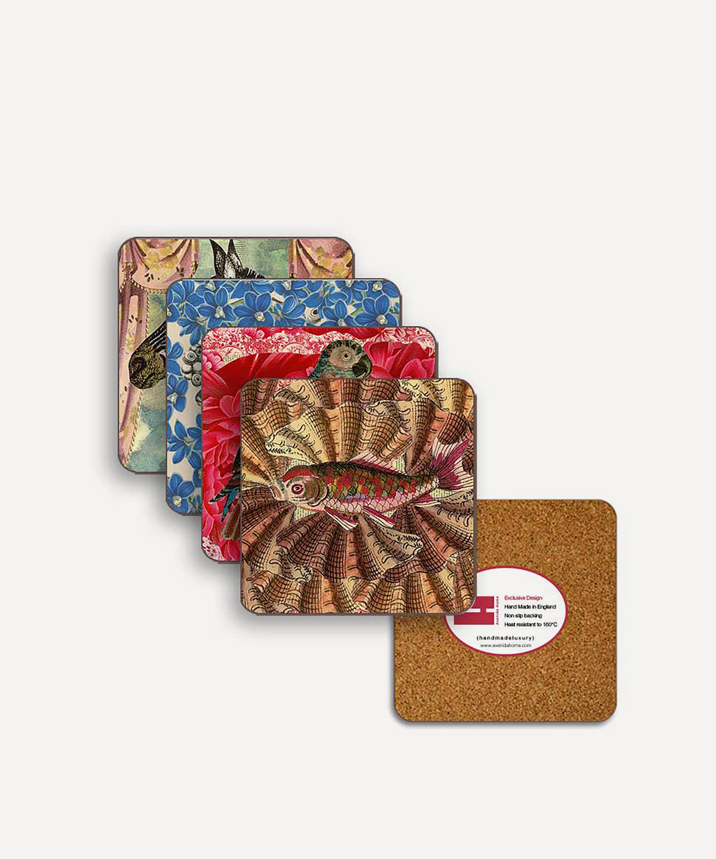 Avenida Home - Colourful Animal Round Coasters Set of Four image number 1