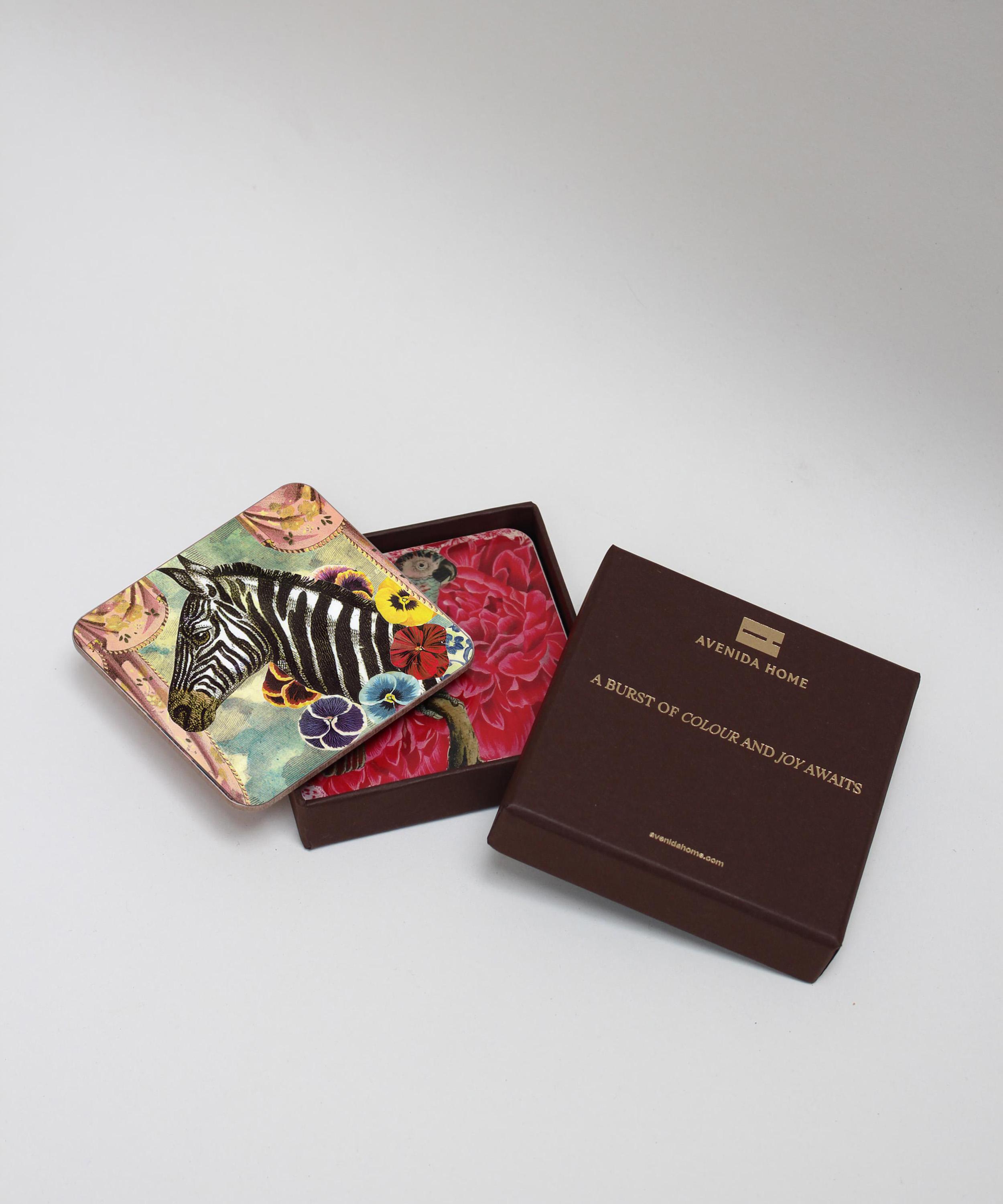 Avenida Home - Colourful Animal Round Coasters Set of Four image number 2