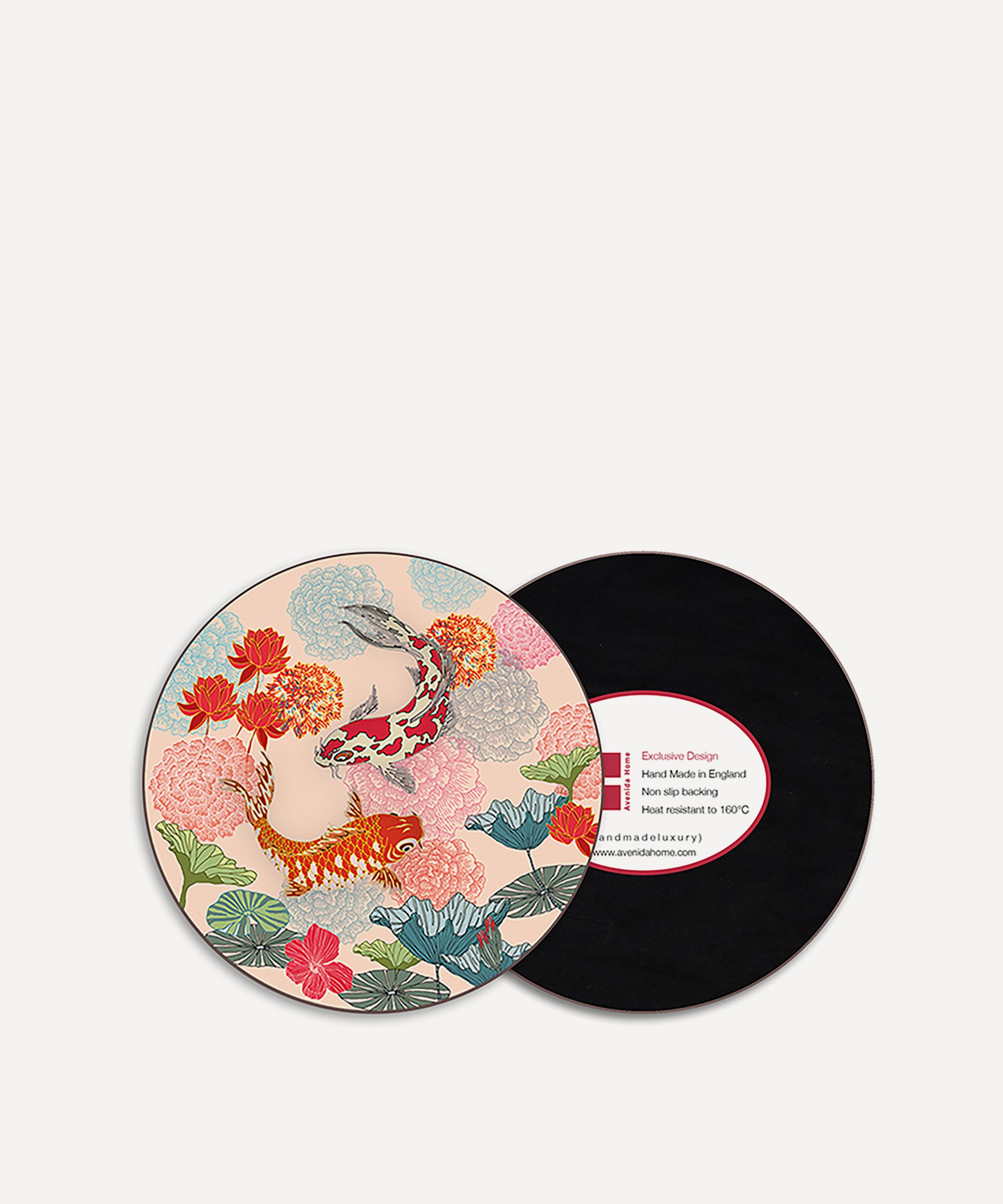 Avenida Home - Lotus Round Coasters Set of Four image number 1