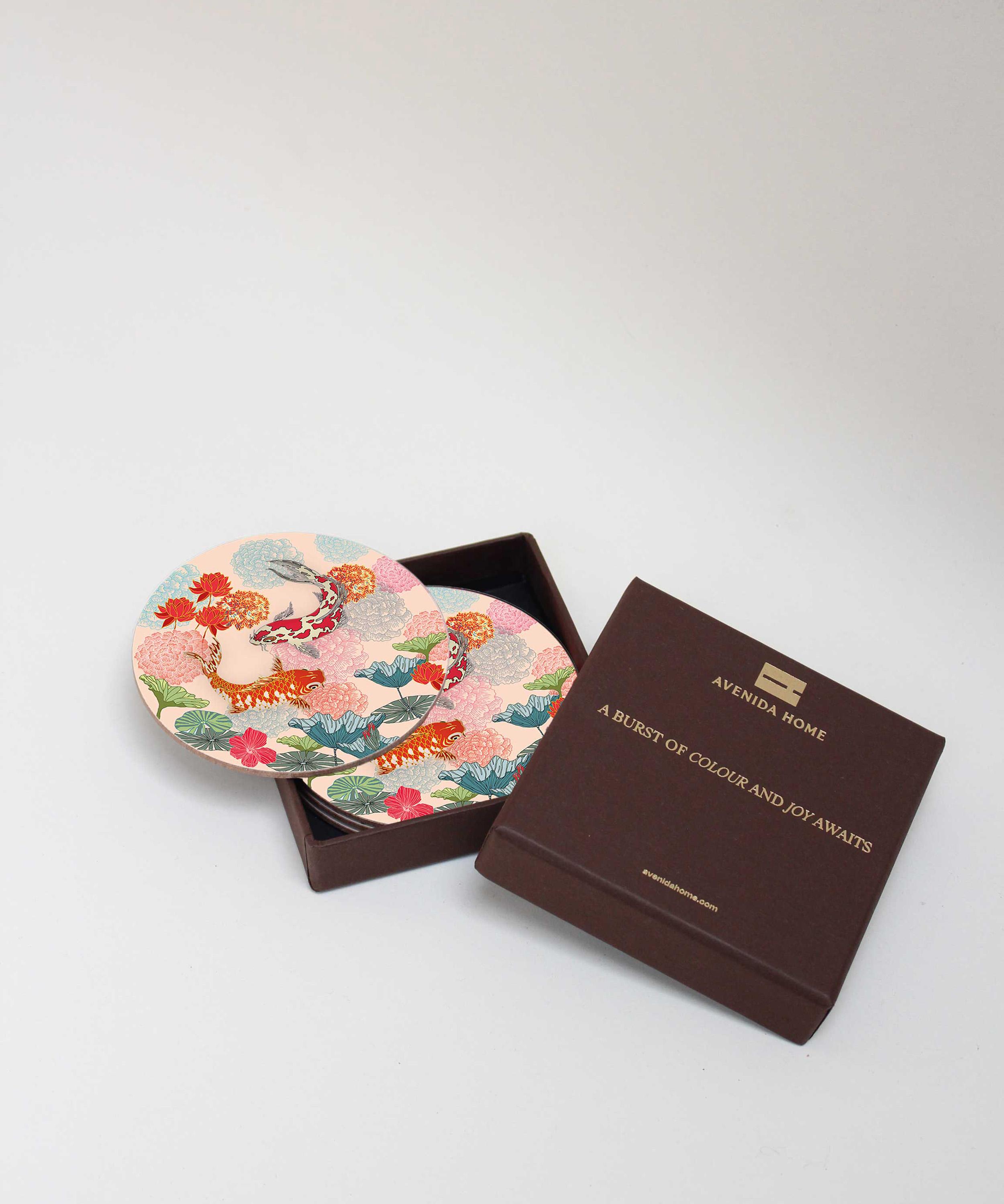 Avenida Home - Lotus Round Coasters Set of Four image number 2