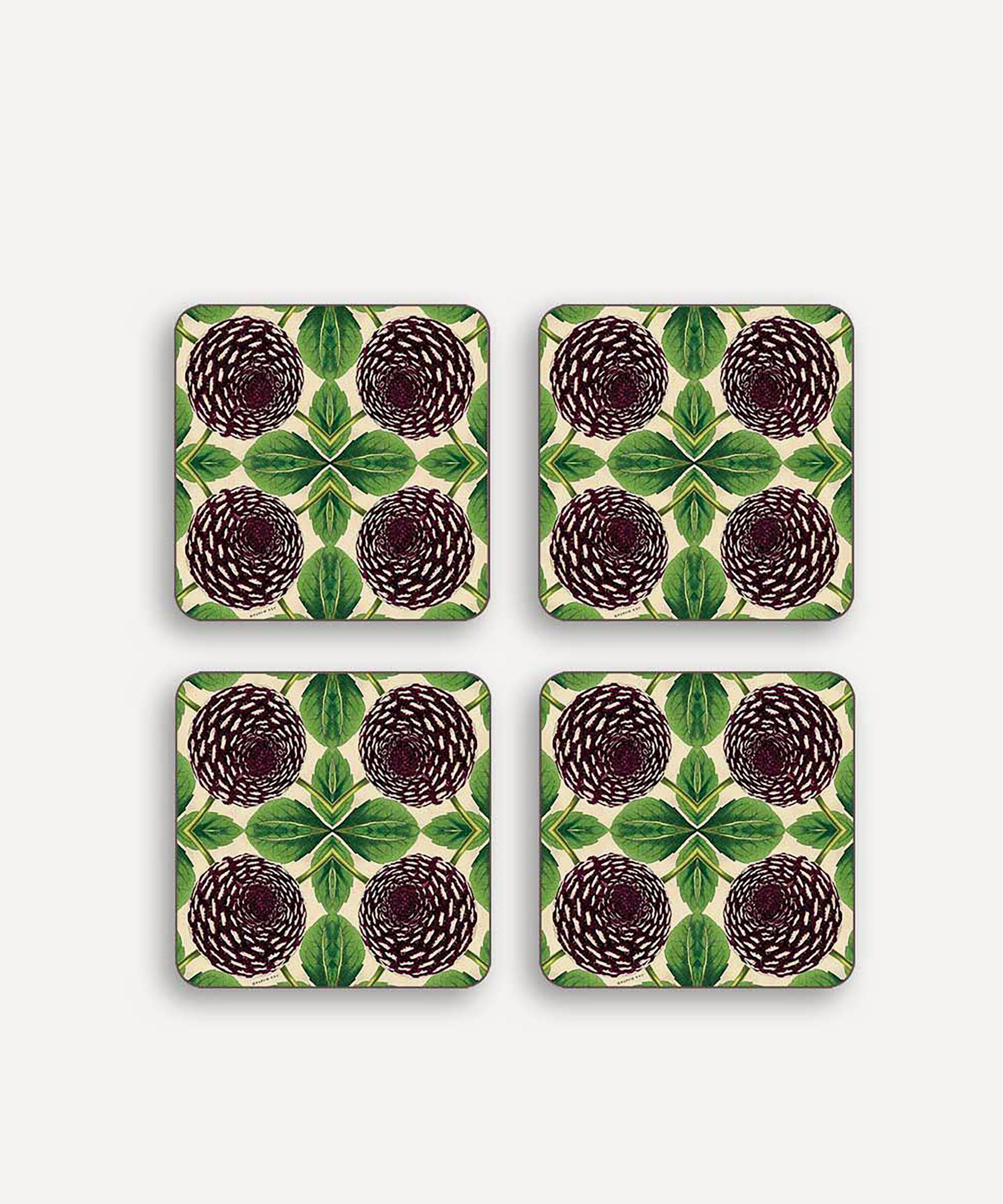 Avenida Home - Purple Dahlia Coasters Set of Four