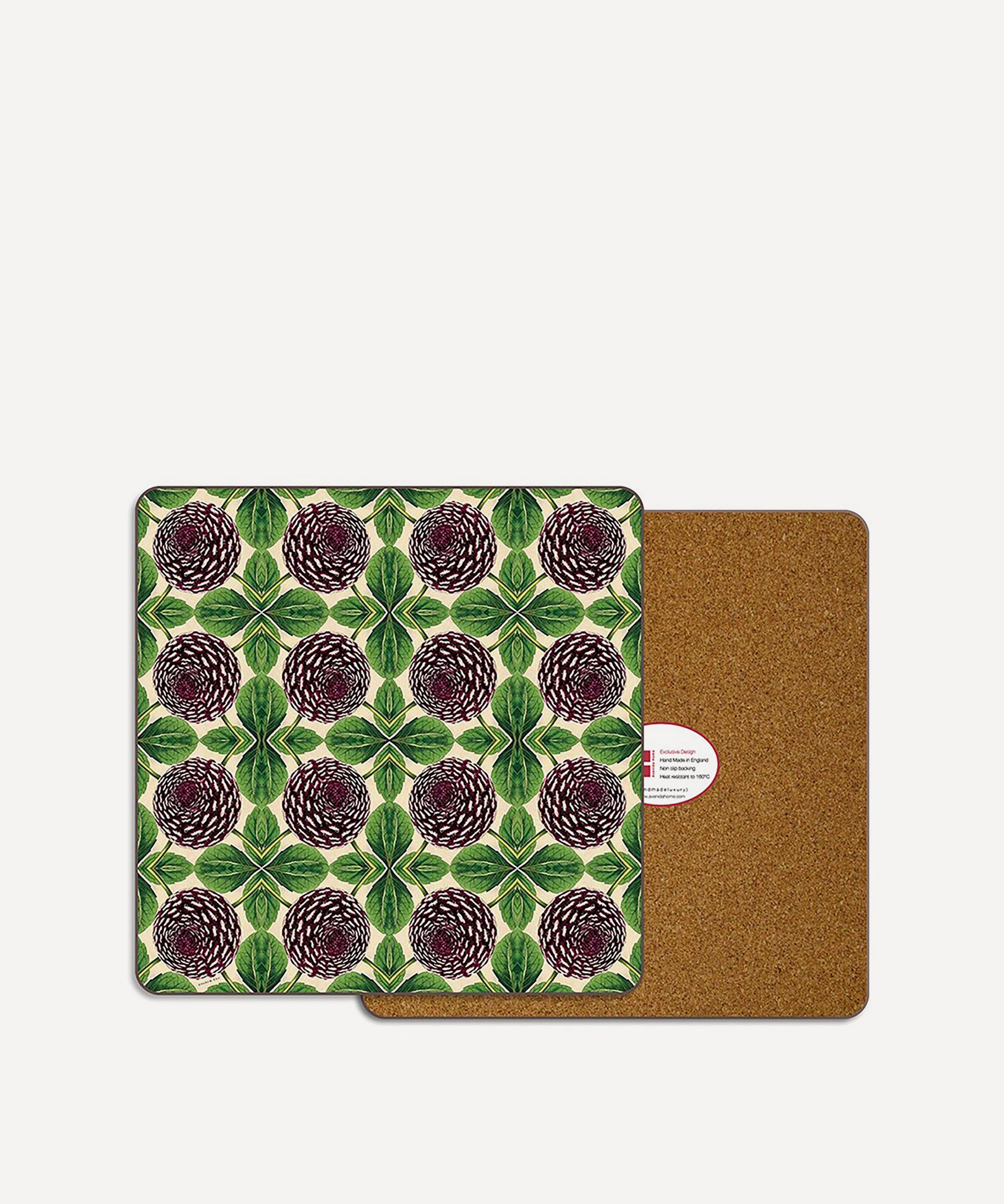 Avenida Home - Purple Dahlia Placemats Set of Four