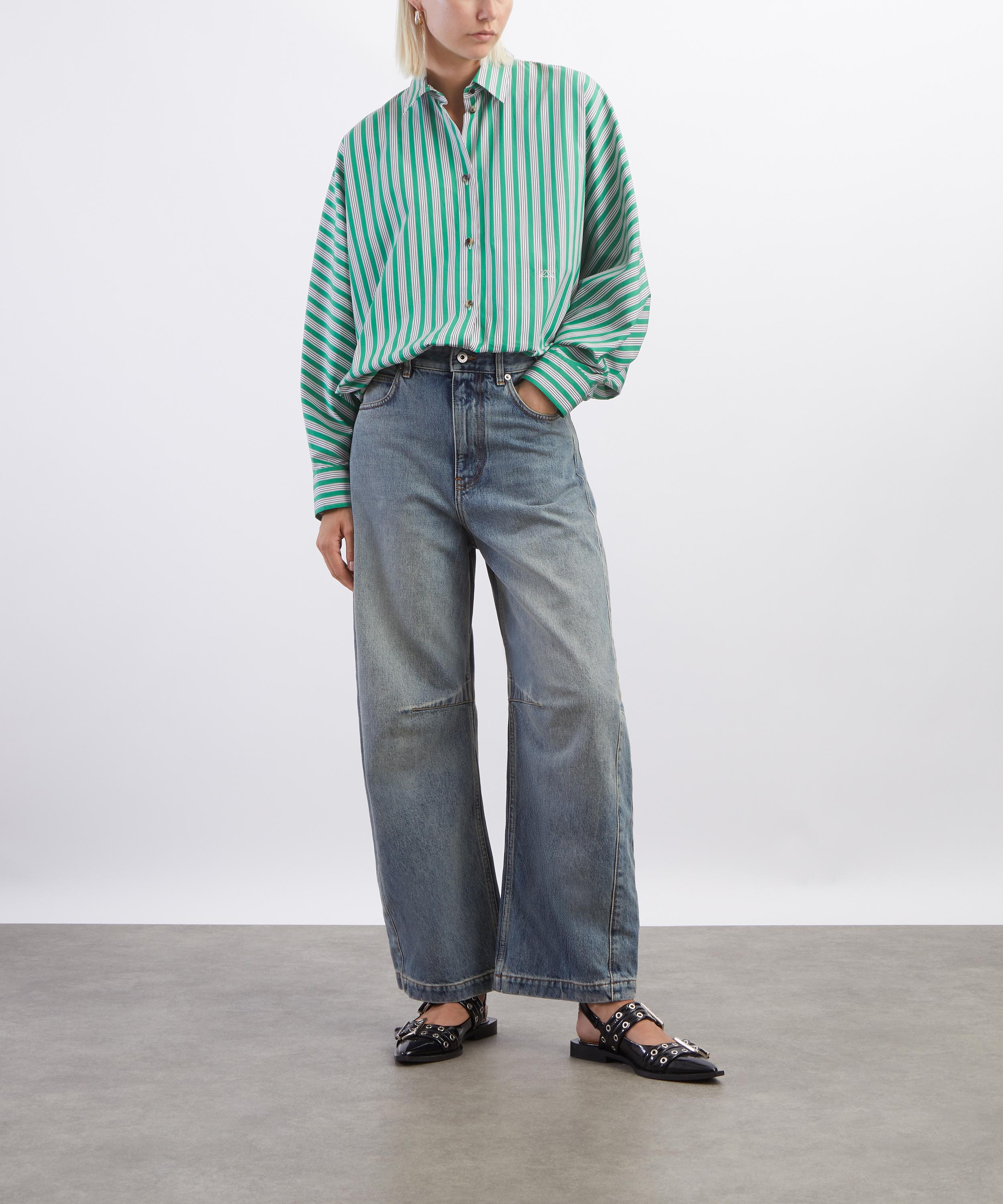 Loewe - Green Striped Shirt image number 1