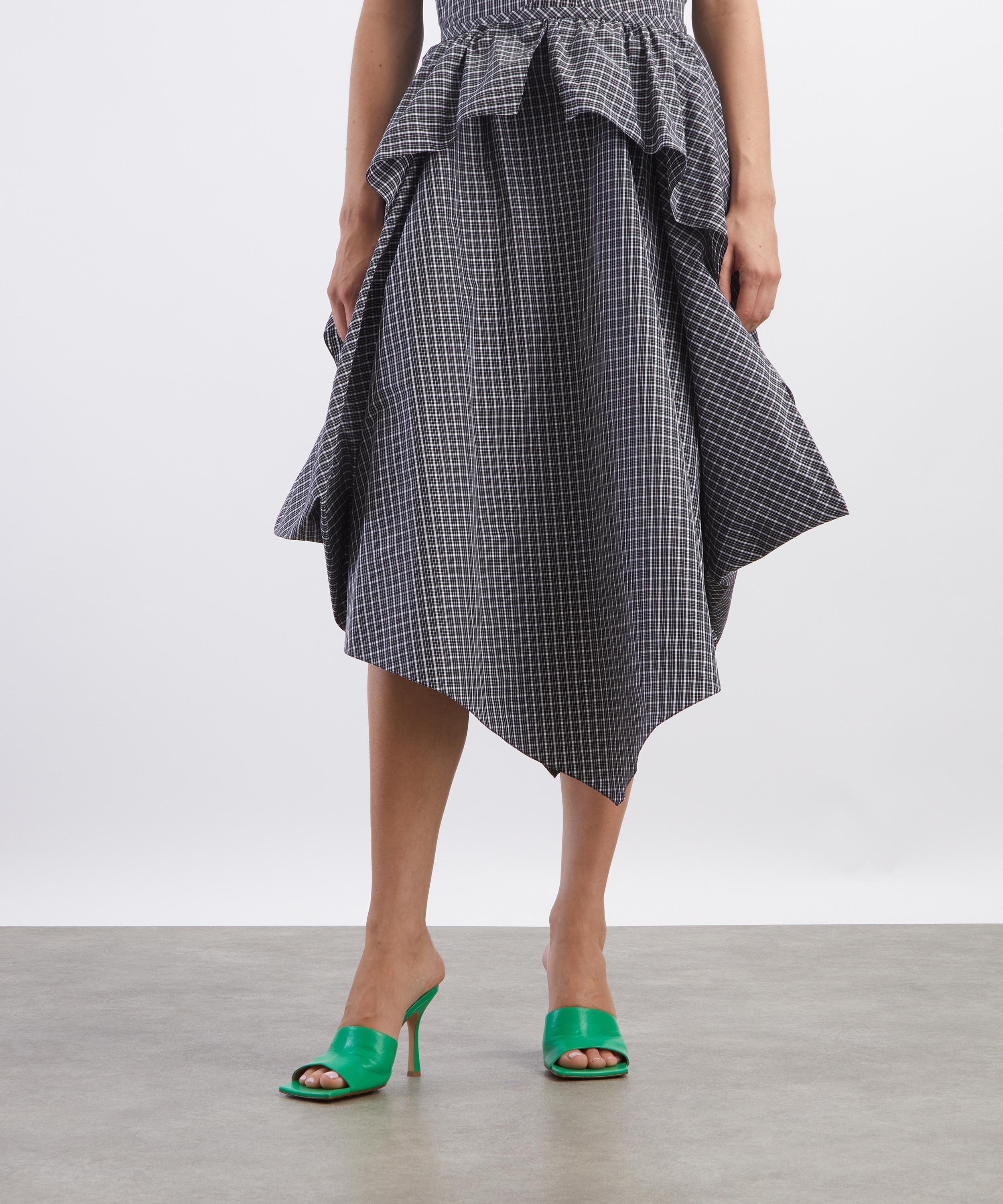 Loewe - Draped Checked Midi Skirt image number 2