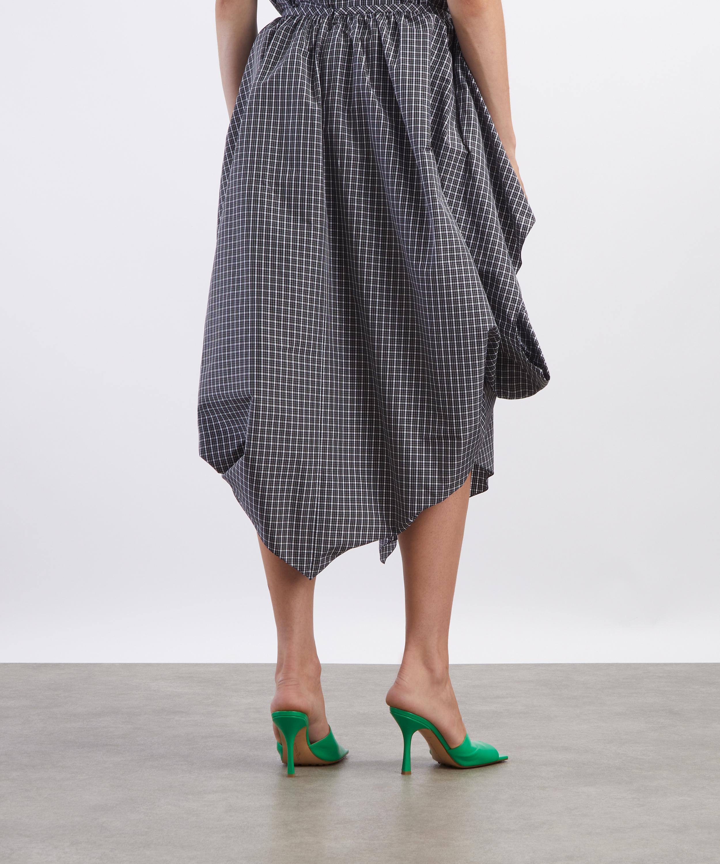 Loewe - Draped Checked Midi Skirt image number 3