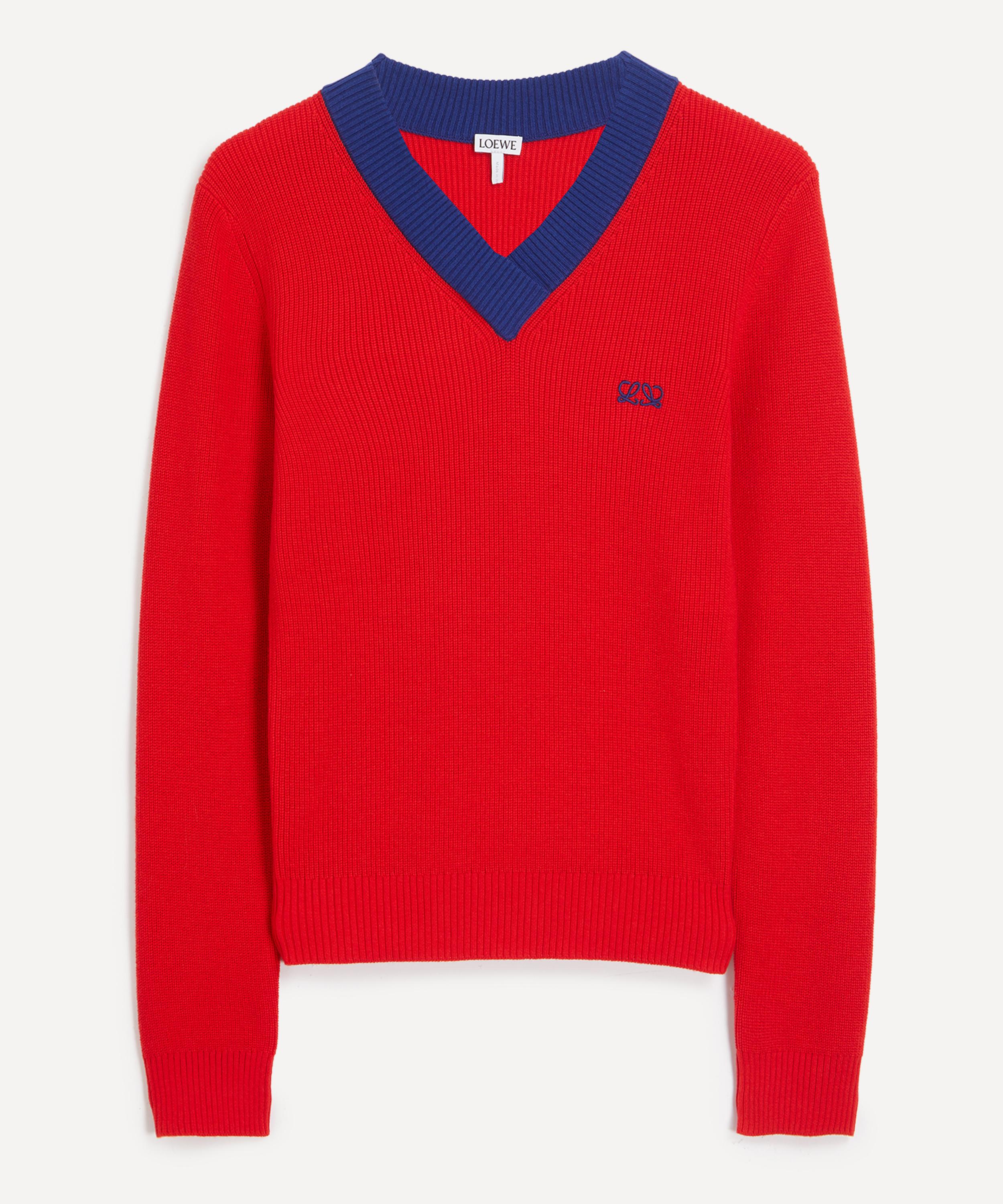 Loewe - Red-Blue Cotton-Wool Jumper