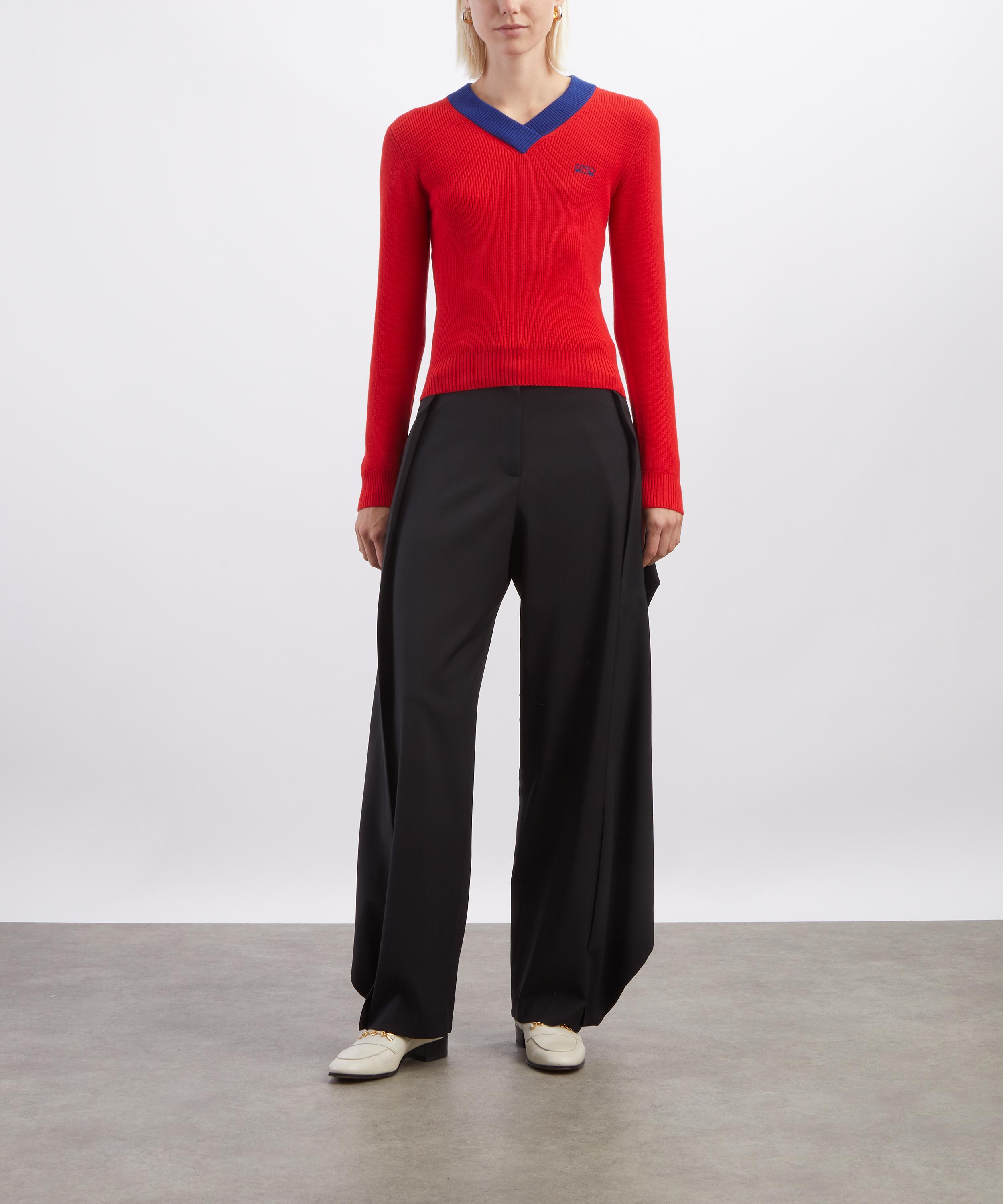 Loewe - Red-Blue Cotton-Wool Jumper image number 1