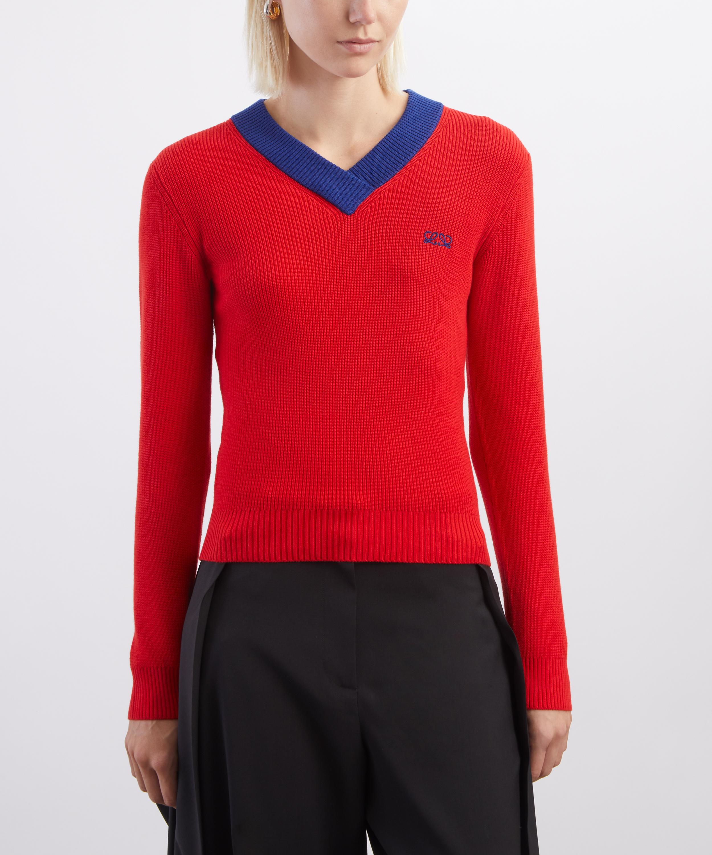 Loewe - Red-Blue Cotton-Wool Jumper image number 2