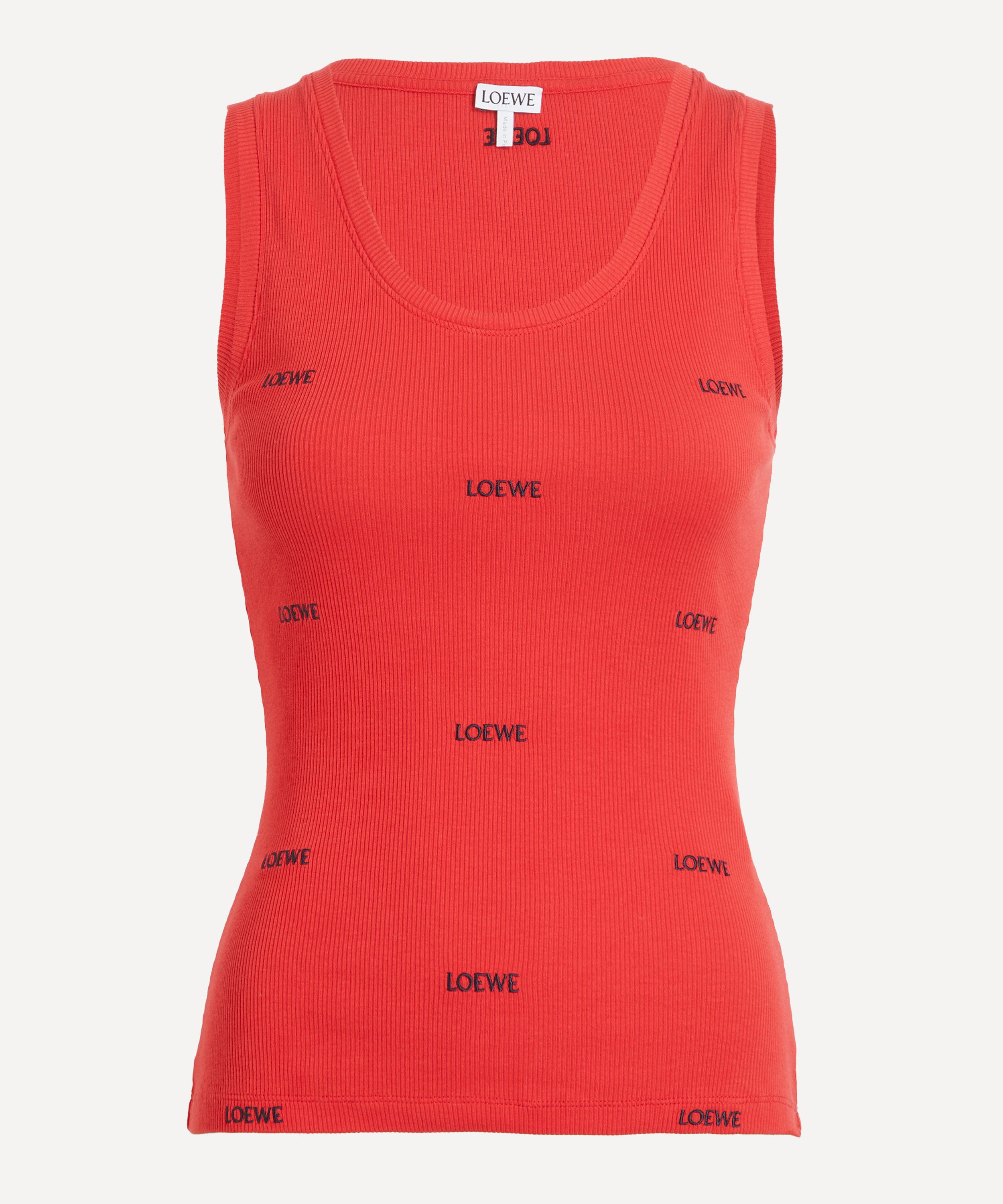 Loewe - LOEWE Embroidered Stretch-Cotton Tank-Top&nbsp; image number 0