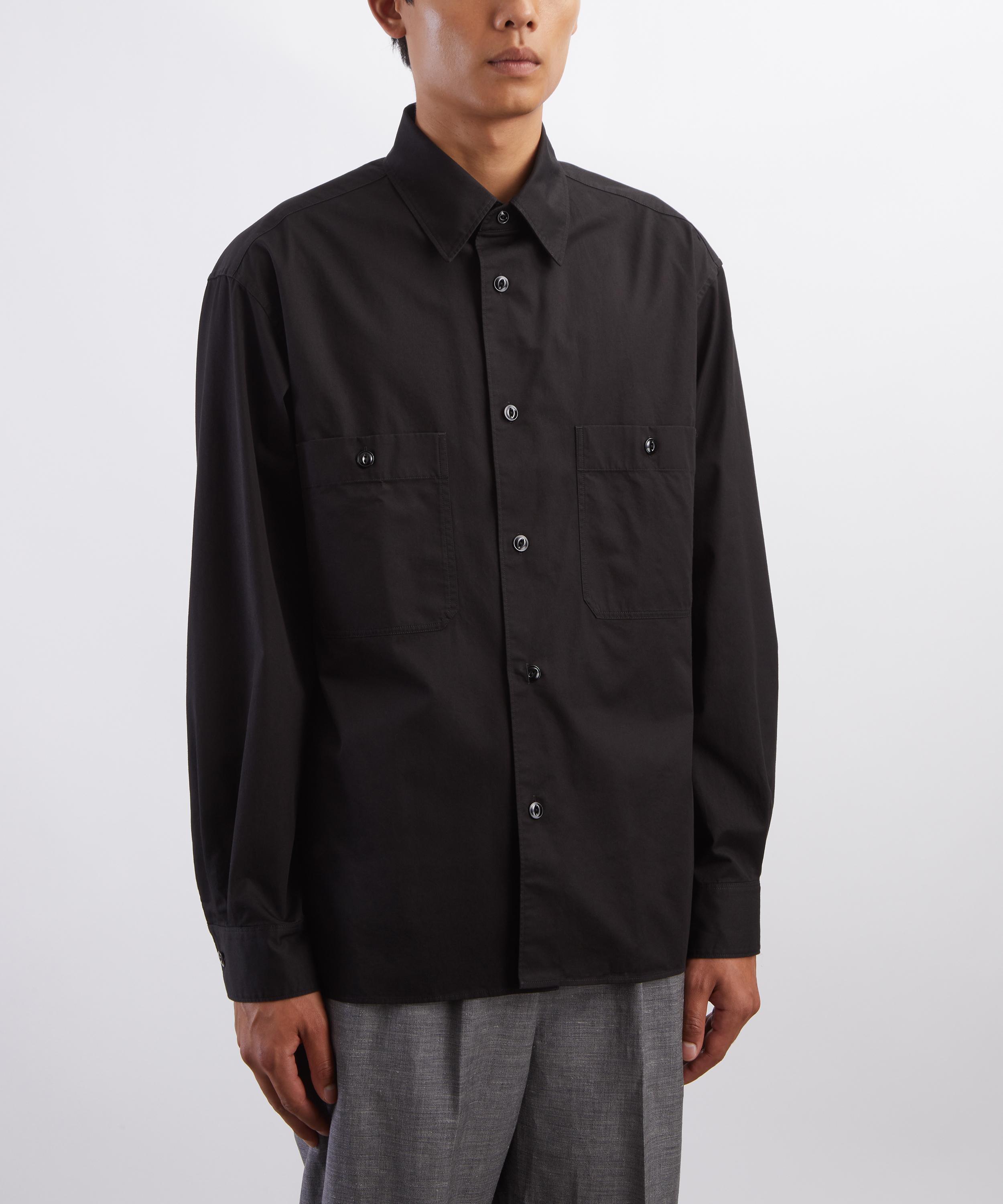 Lemaire - Black Two-Pocket Twill Shirt image number 2