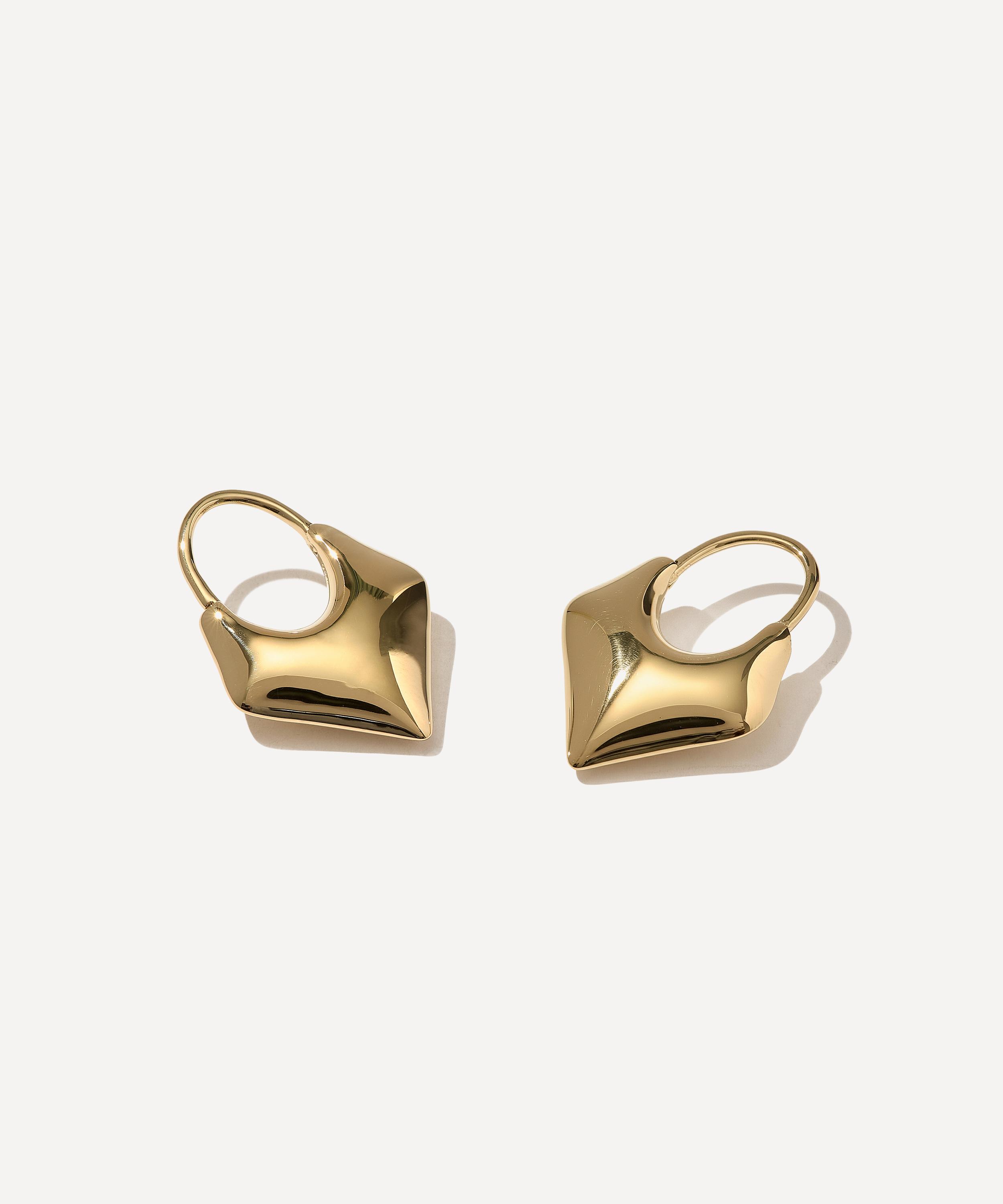 Otiumberg - 14ct Gold-Plated Vermeil Silver Small Kite Hoop Earrings image number 0