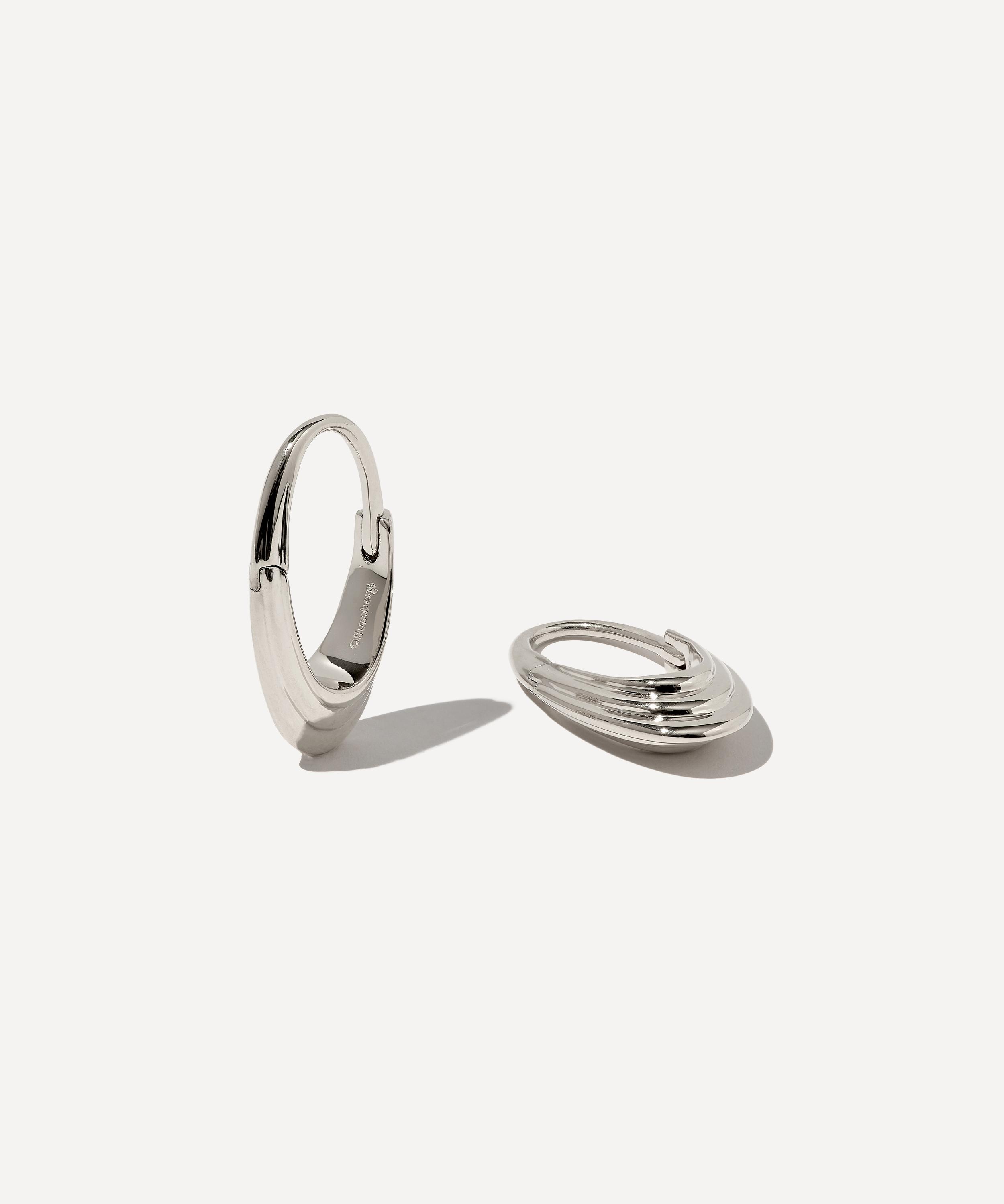 Otiumberg - Sterling Silver Roscida Ridged Hoop Earrings image number 0