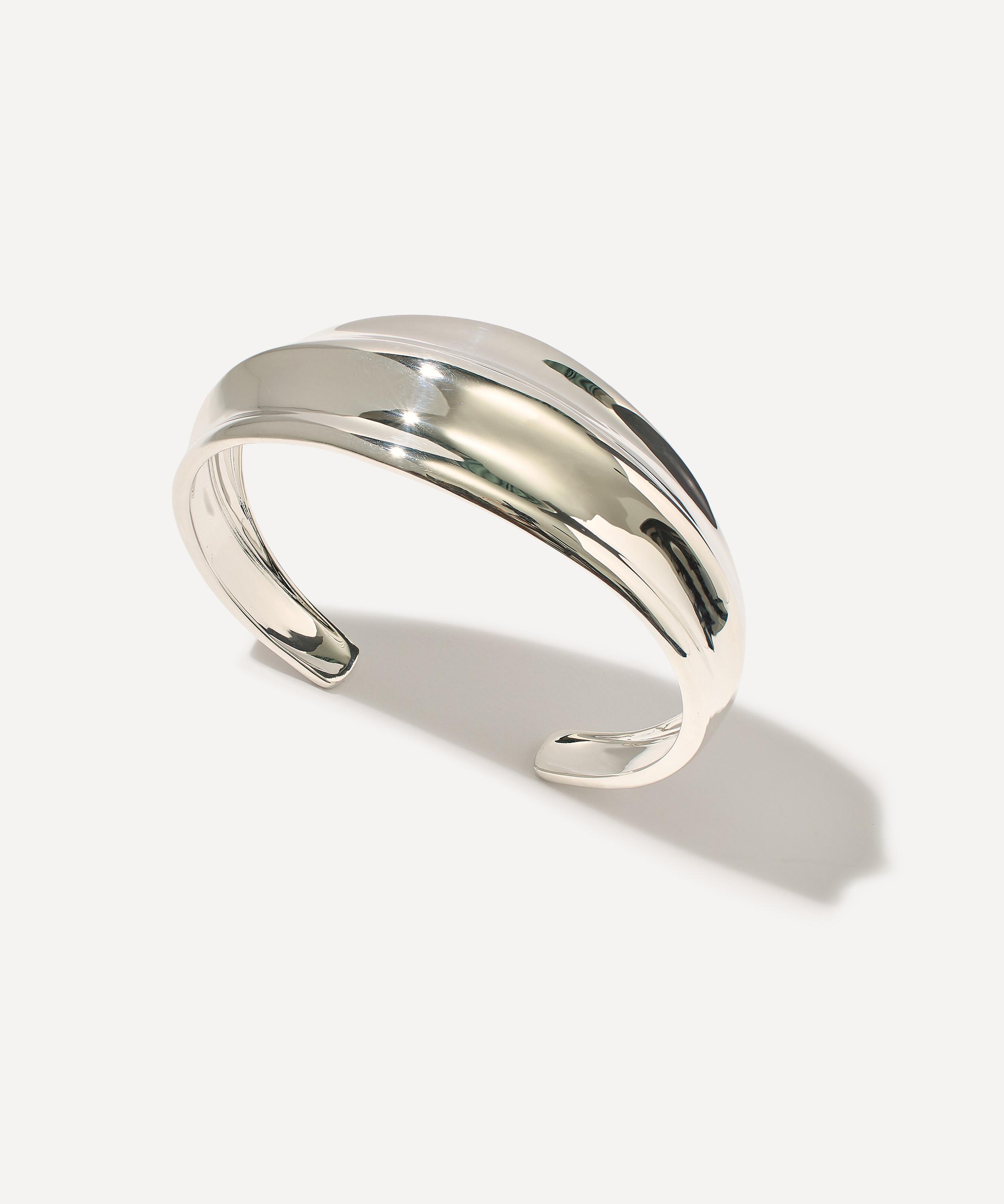 Otiumberg - Silver-Plated Wave Cuff Bracelet image number 0