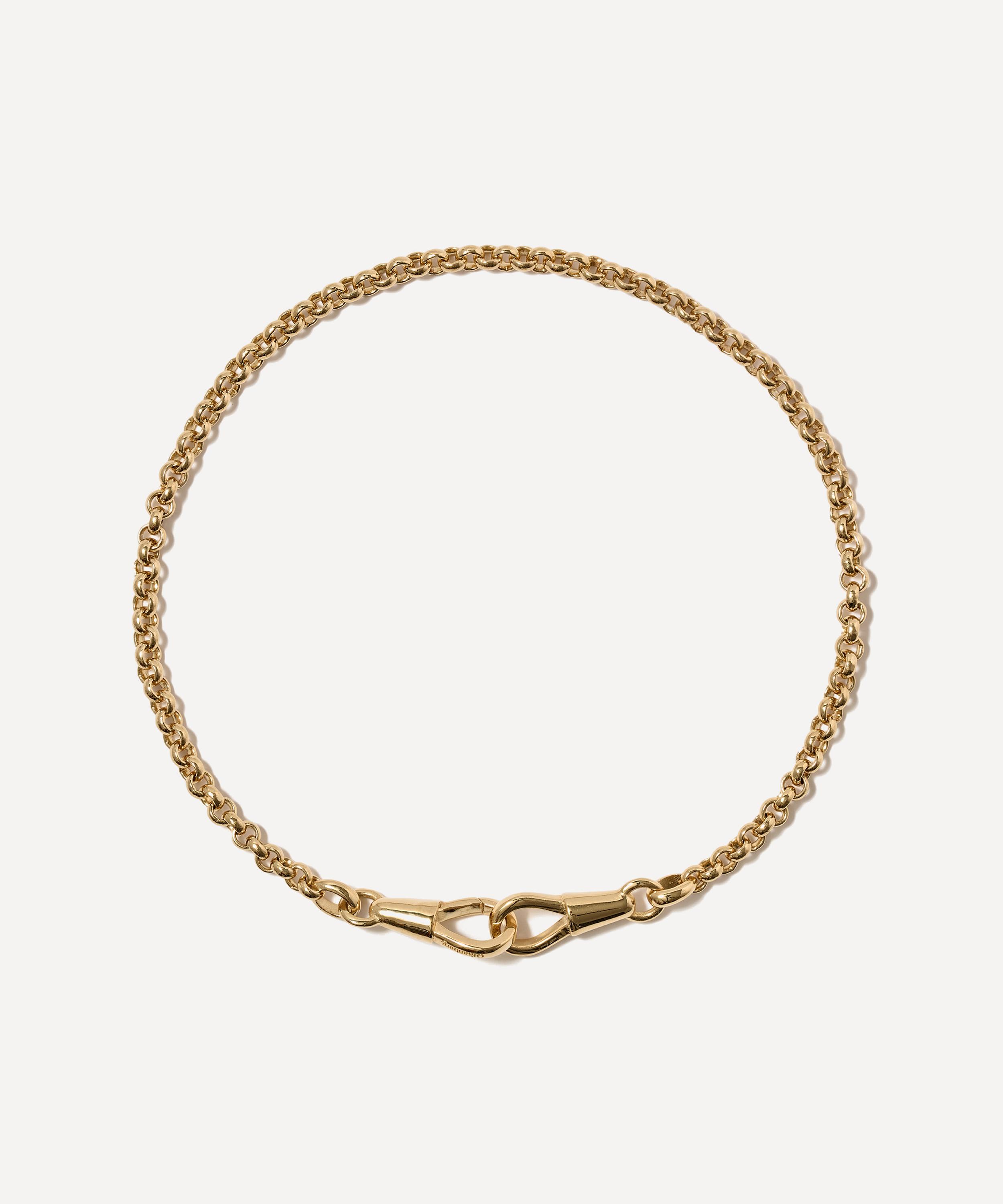 Otiumberg - 14ct Gold-Plated Vermeil Silver Mini Locked Chain Bracelet image number 0