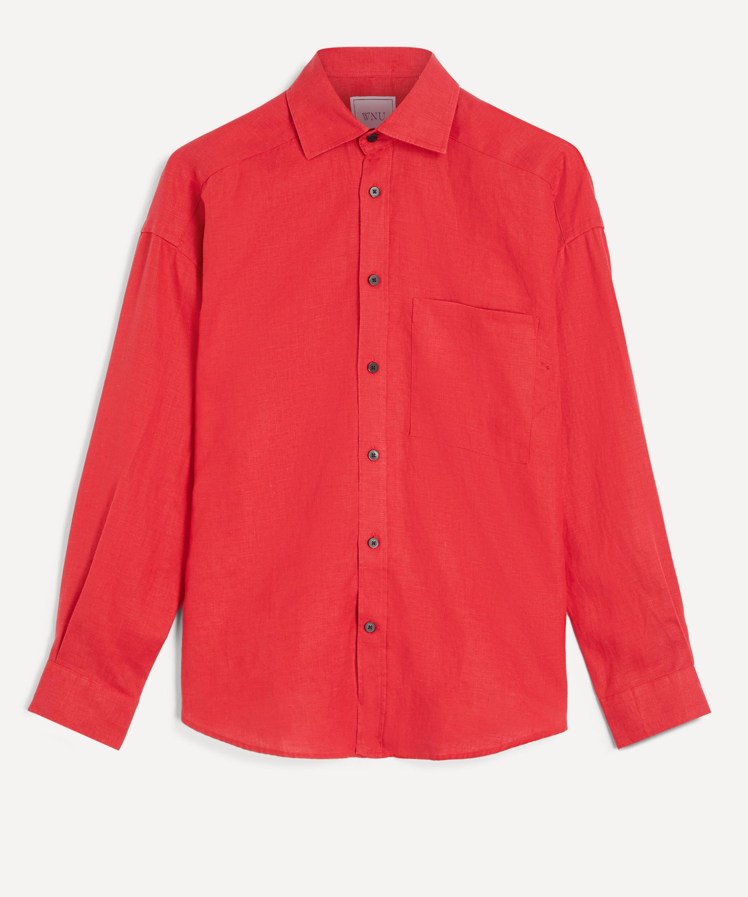 With Nothing Underneath - The Weekend Red Hemp Shirt
