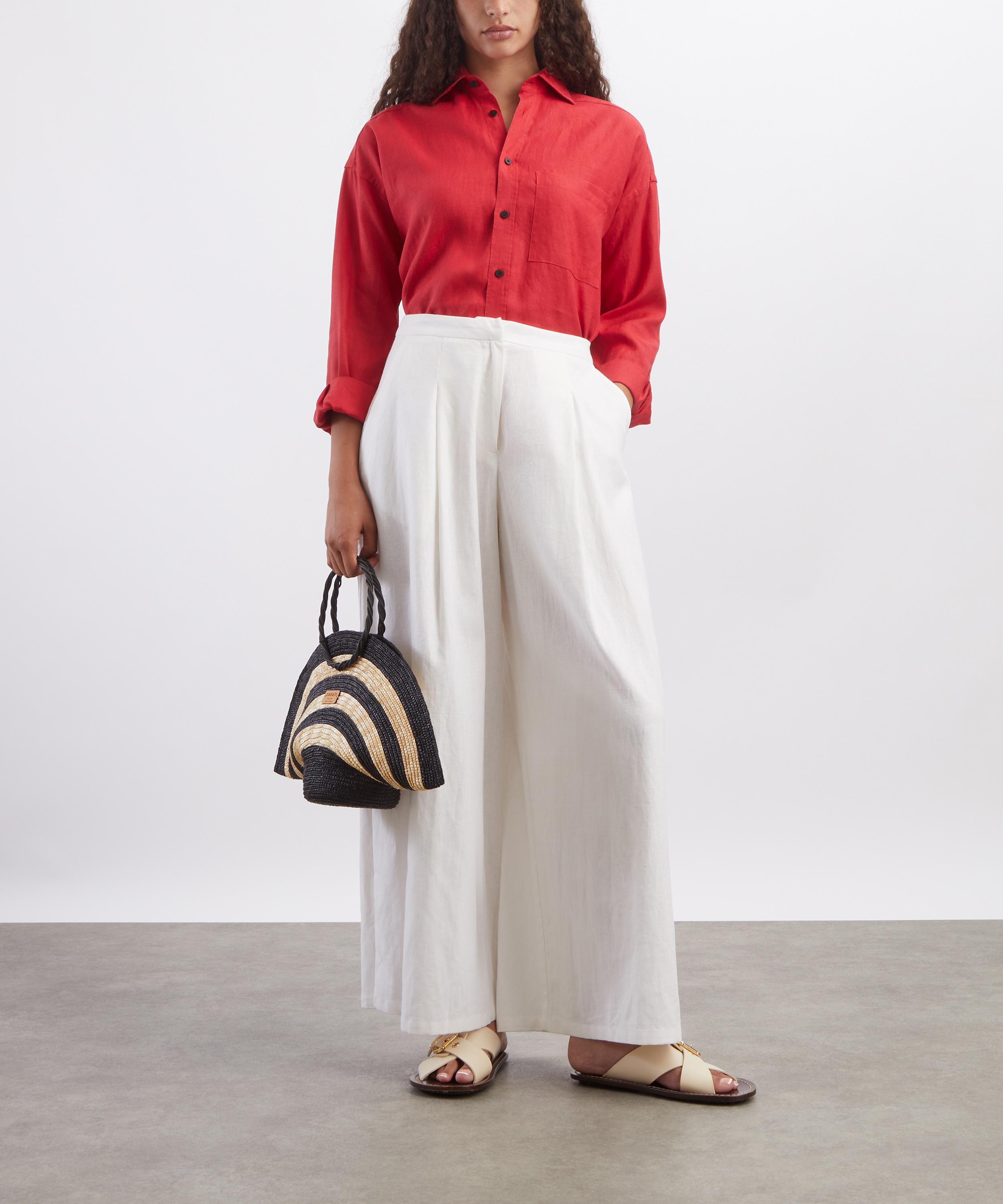 With Nothing Underneath - The Weekend Red Hemp Shirt image number 1