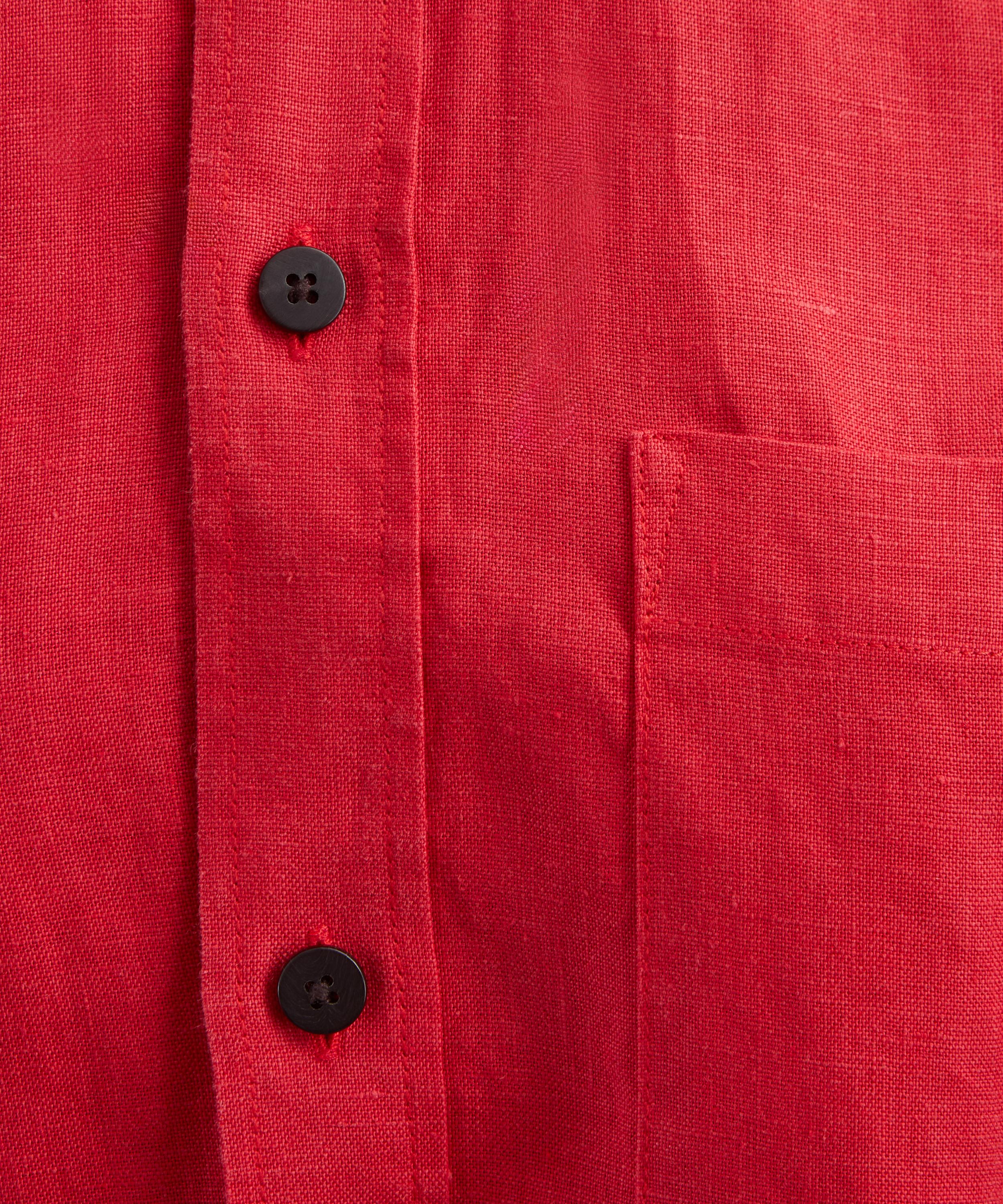 With Nothing Underneath - The Weekend Red Hemp Shirt image number 4