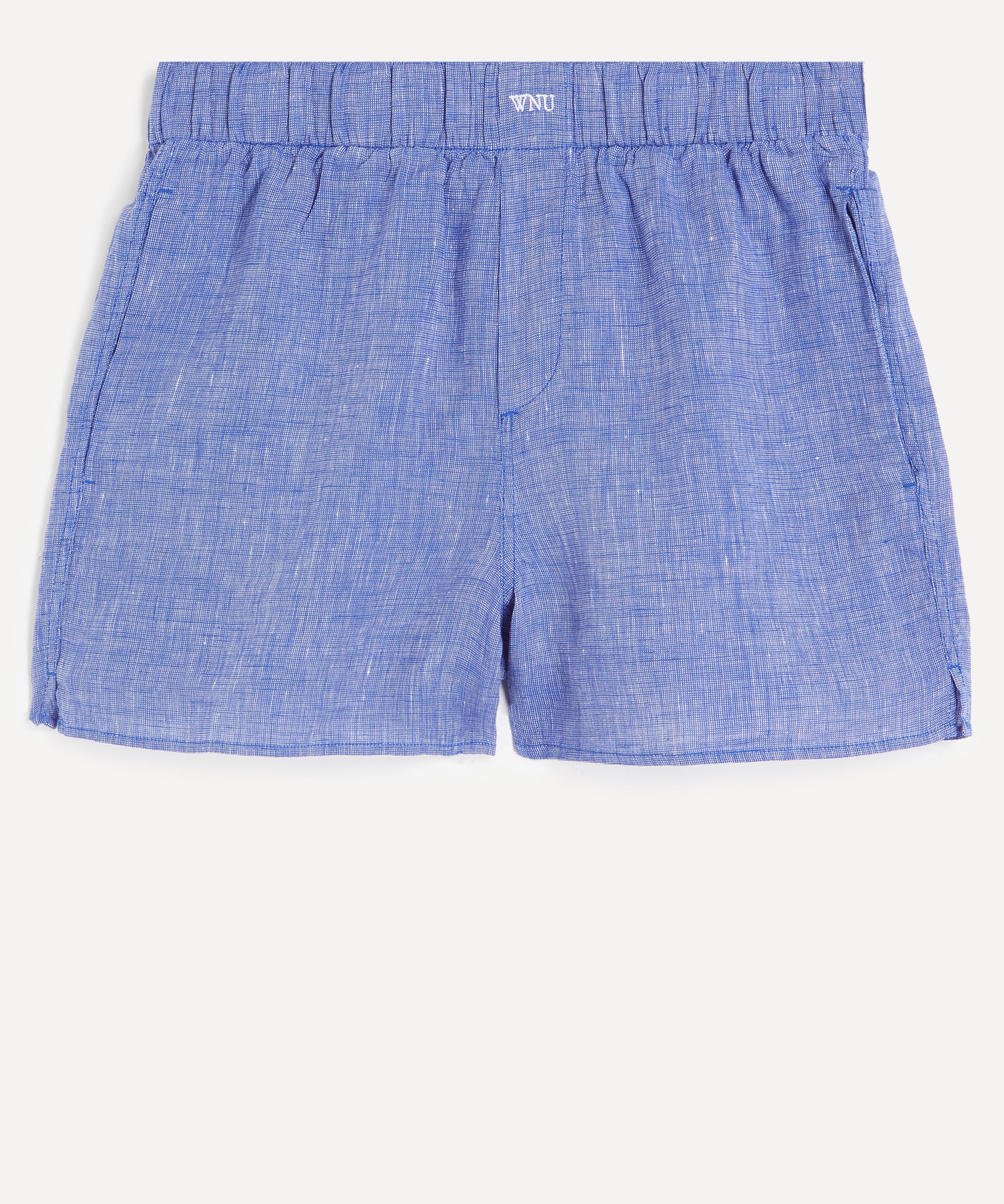 With Nothing Underneath - The Boxer Lapis Blue Shorts