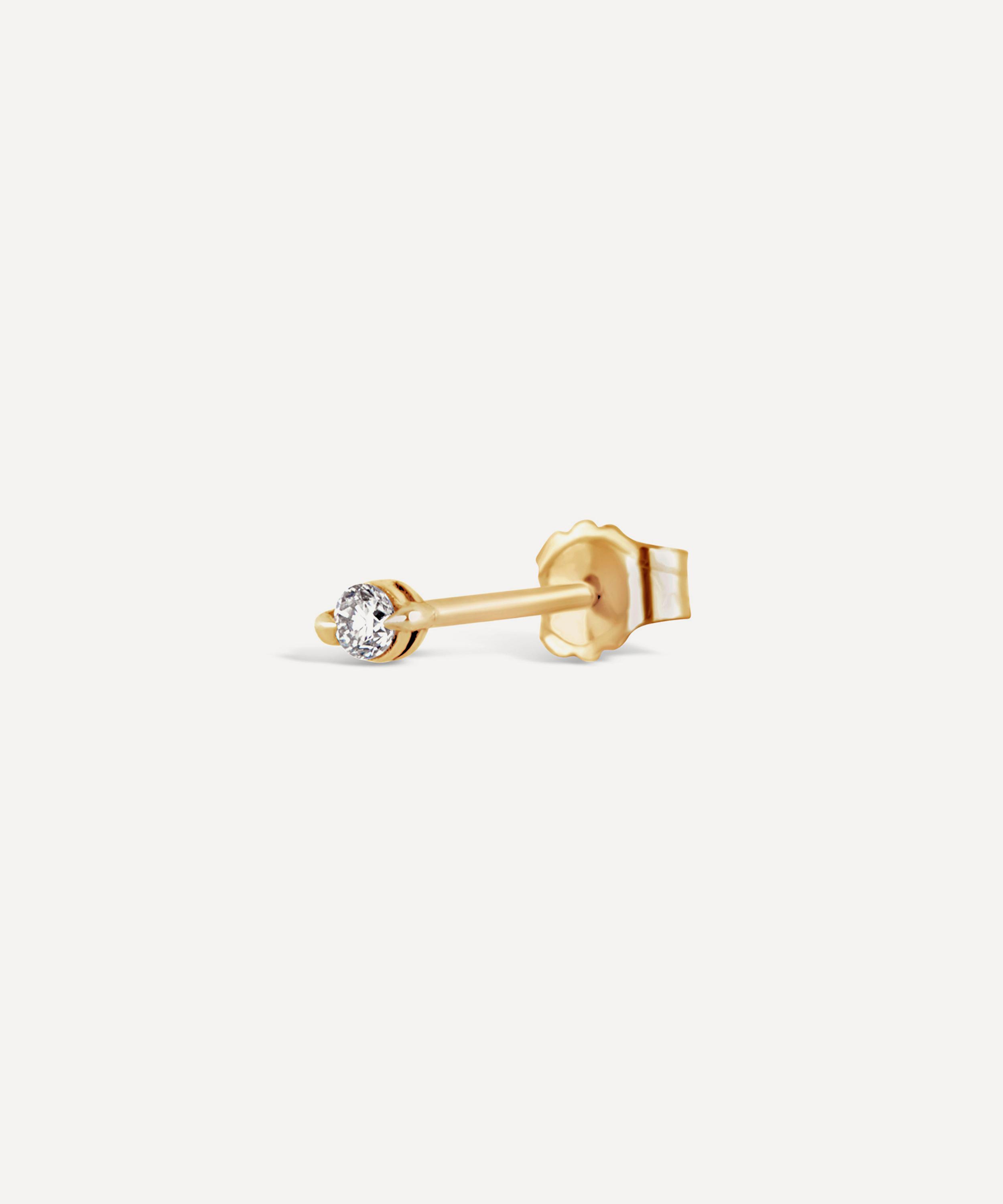 Dinny Hall - 9ct Gold Single Shuga Lab-Grown Diamond Stud Earring image number 2