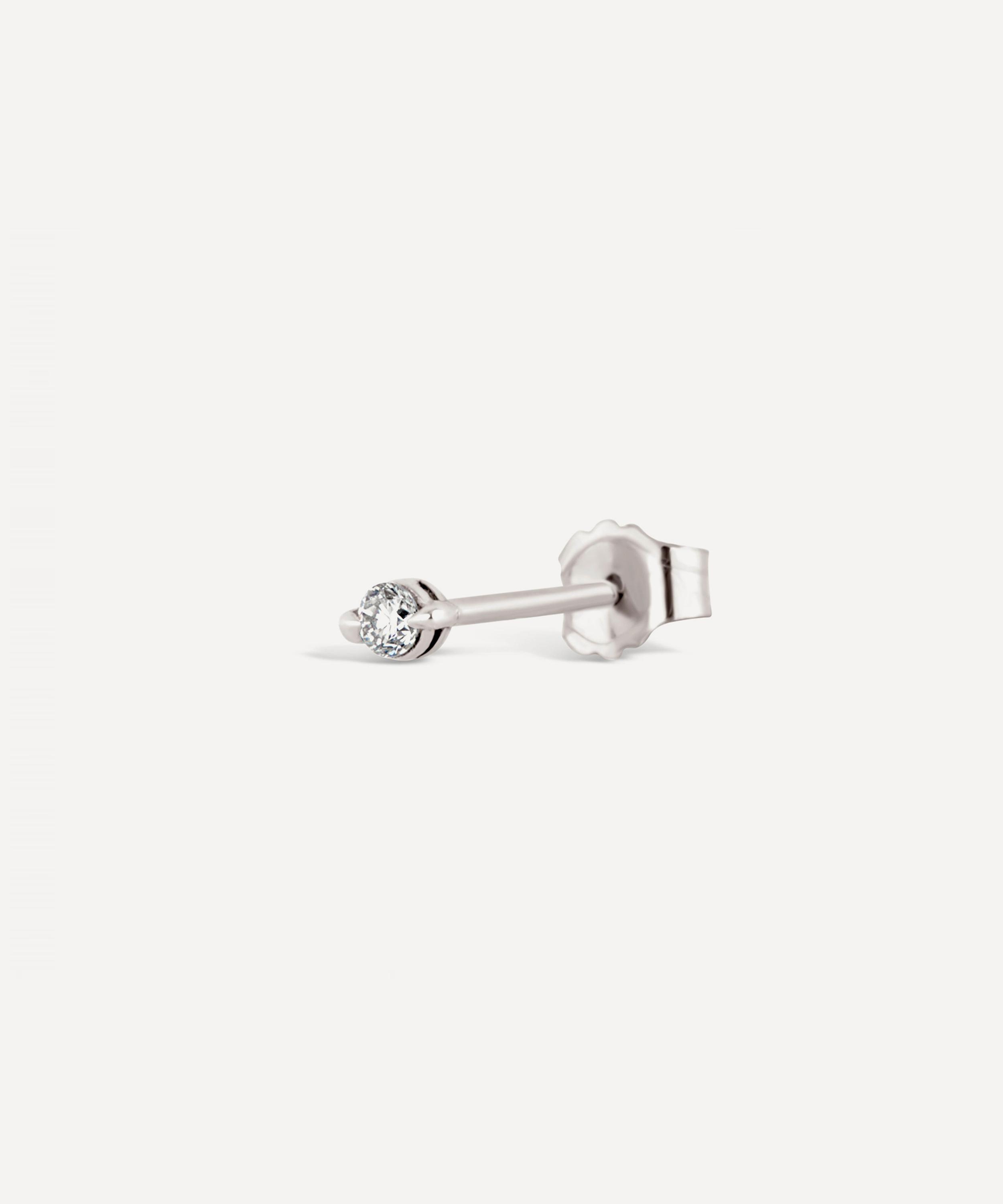 Dinny Hall - 9ct White Gold Single Shuga Lab-Grown Diamond Stud Earring image number 2