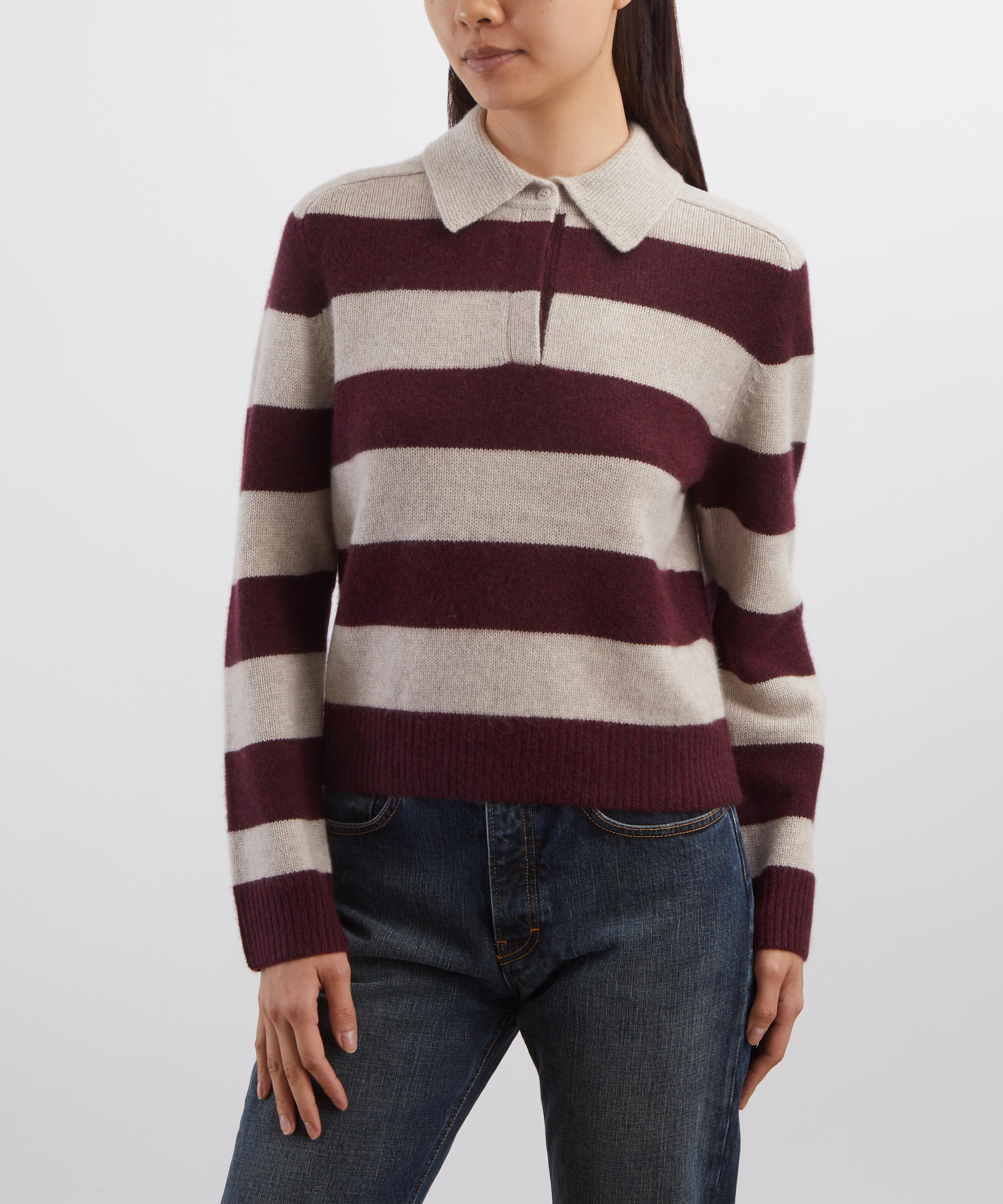 Kujten - Royce Polo Stripe Cashmere Jumper image number 2