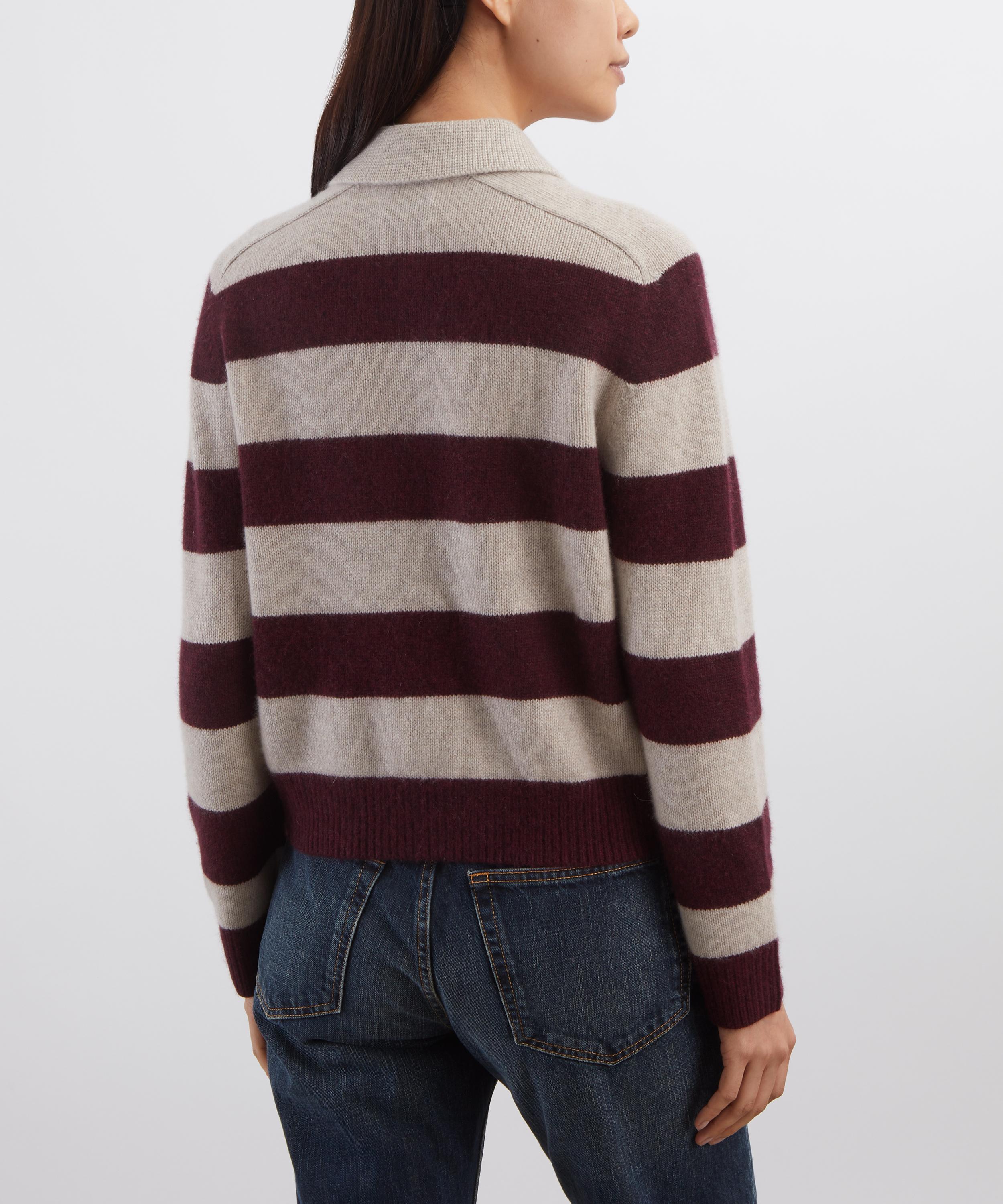 Kujten - Royce Polo Stripe Cashmere Jumper image number 3