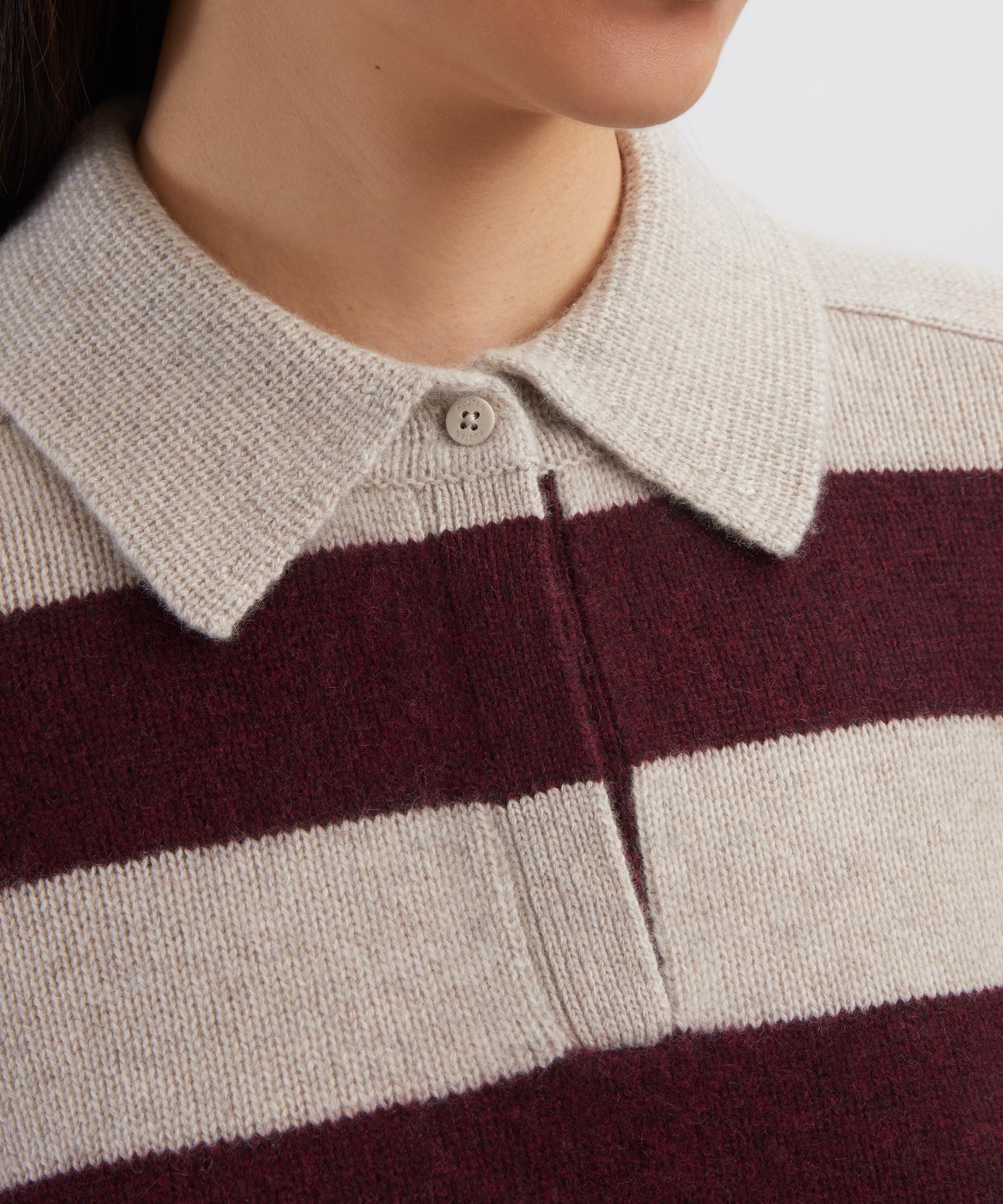 Kujten - Royce Polo Stripe Cashmere Jumper image number 4