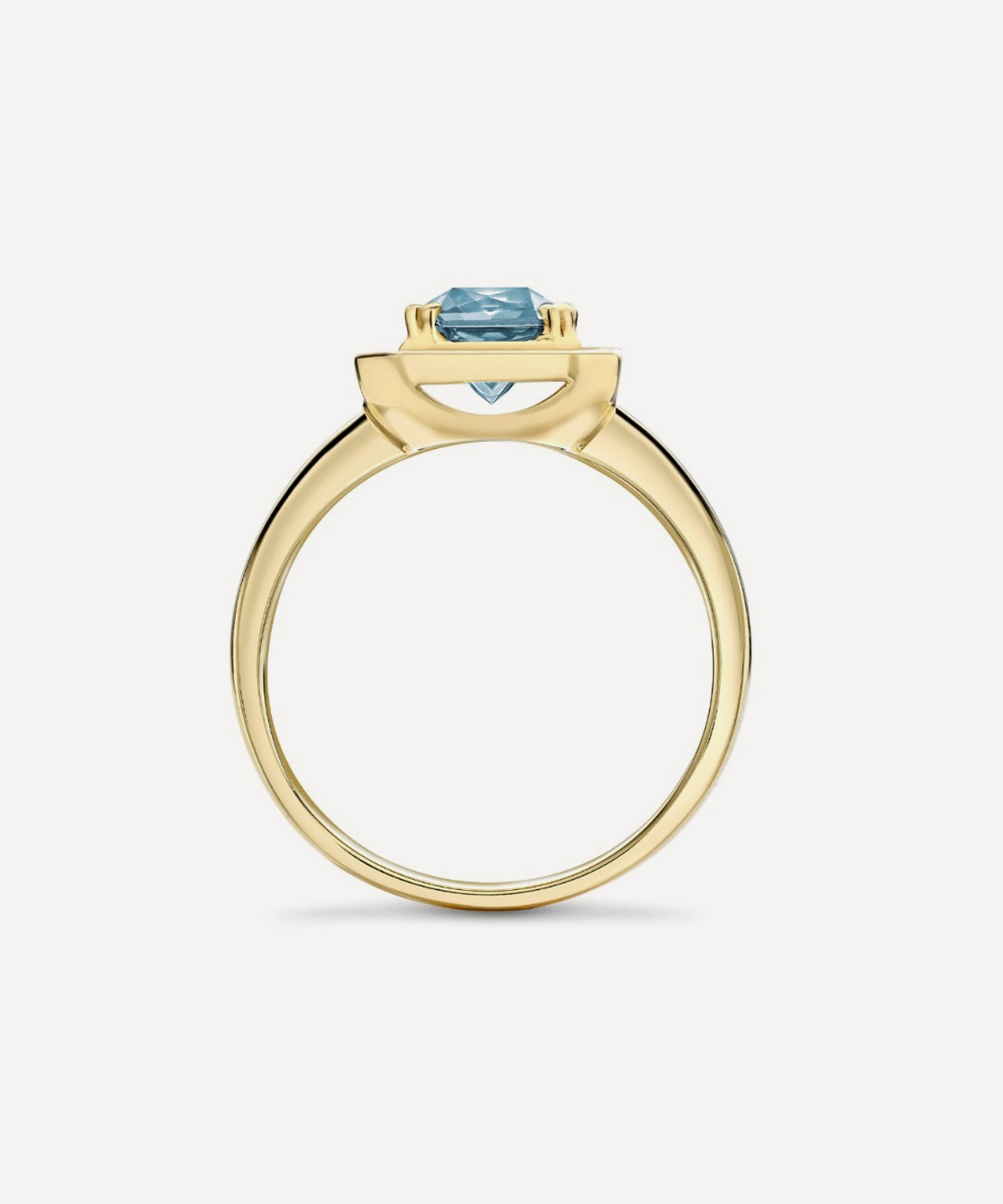 Dinny Hall - 18ct Gold Heni Blue Sapphire and Diamond Ring image number 2