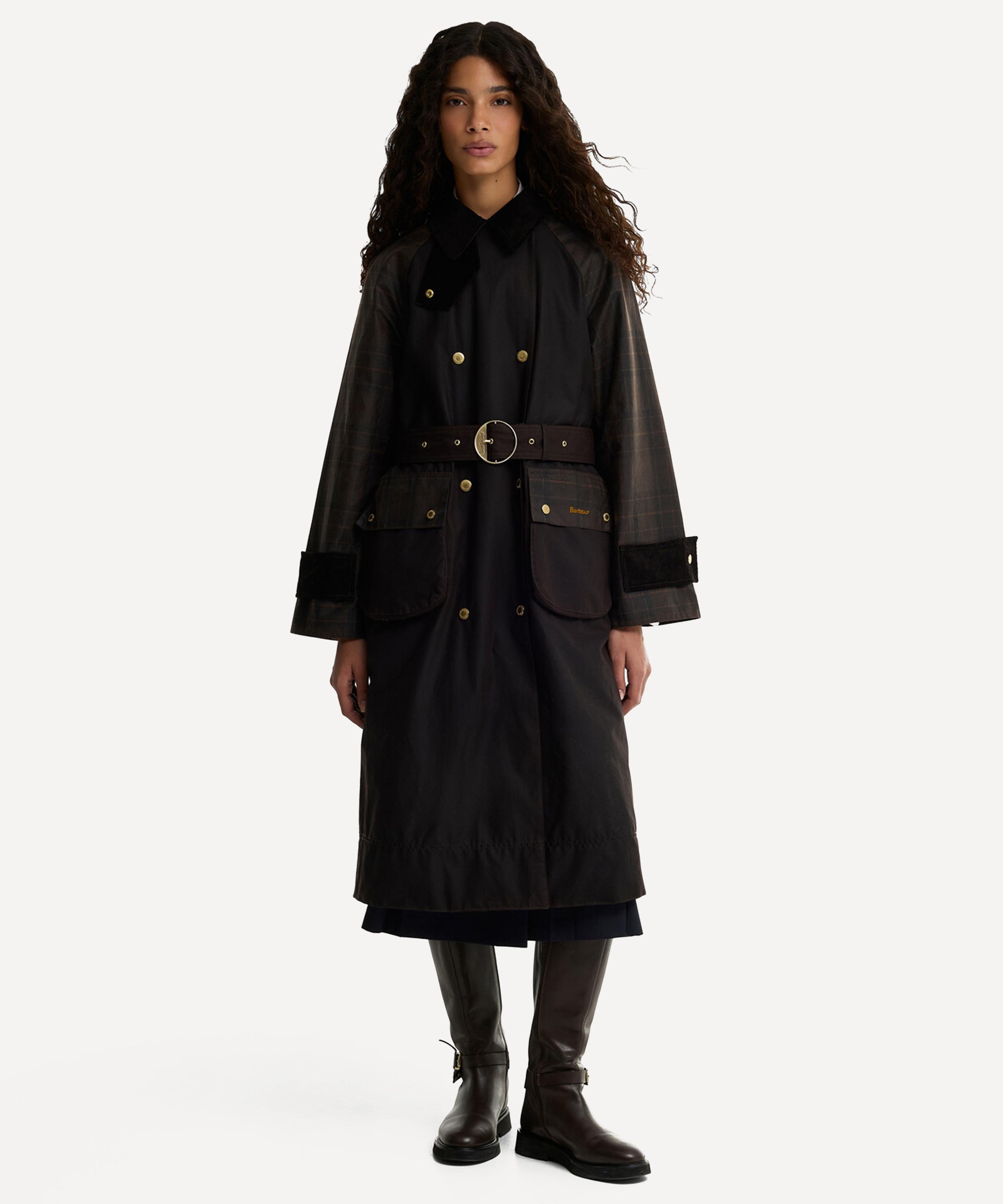 Barbour - Elva Waxed Trench Coat image number 1